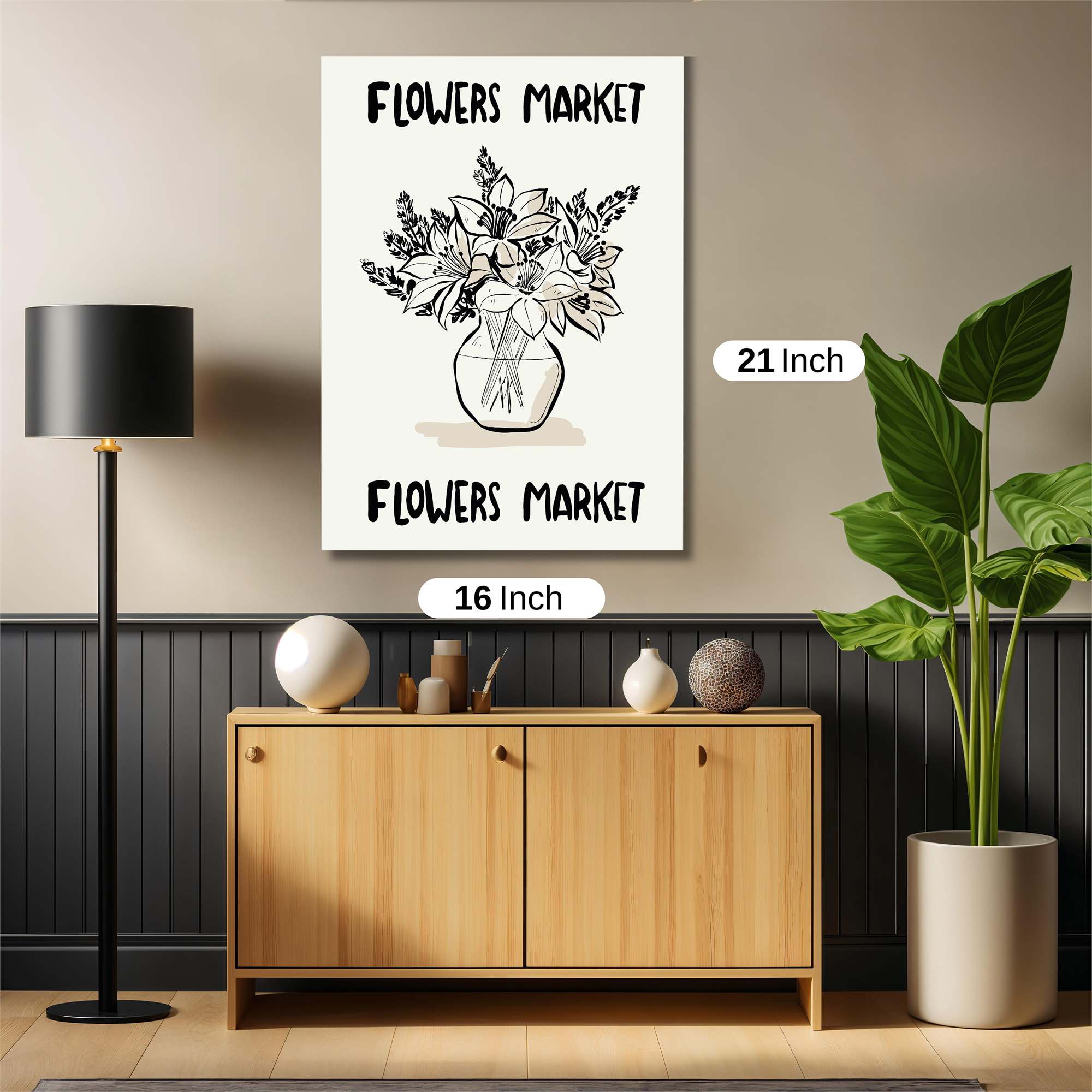 Floral Whimsy Safe Wall Magnetic / M