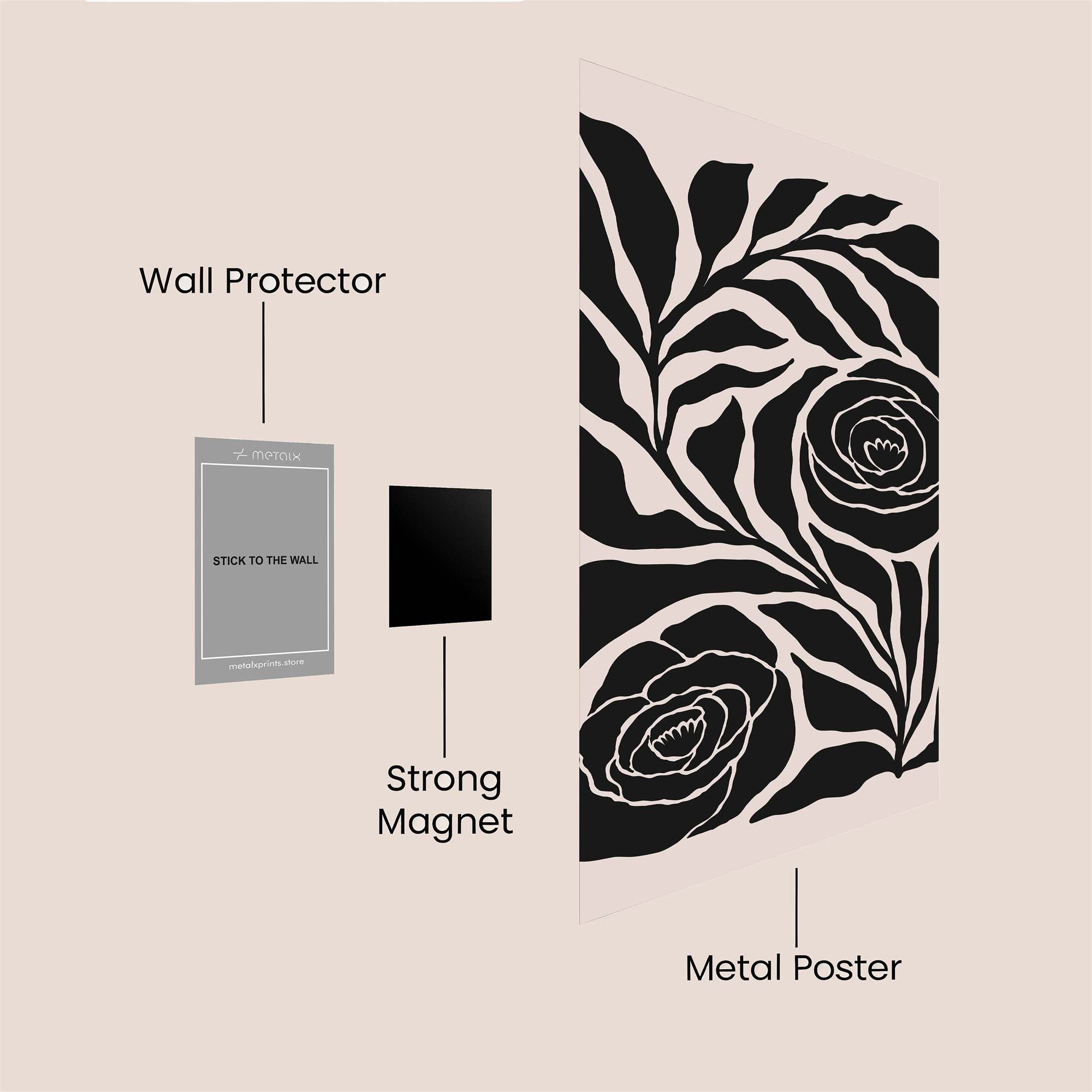 Floral Elegance Safe Wall Magnetic / M