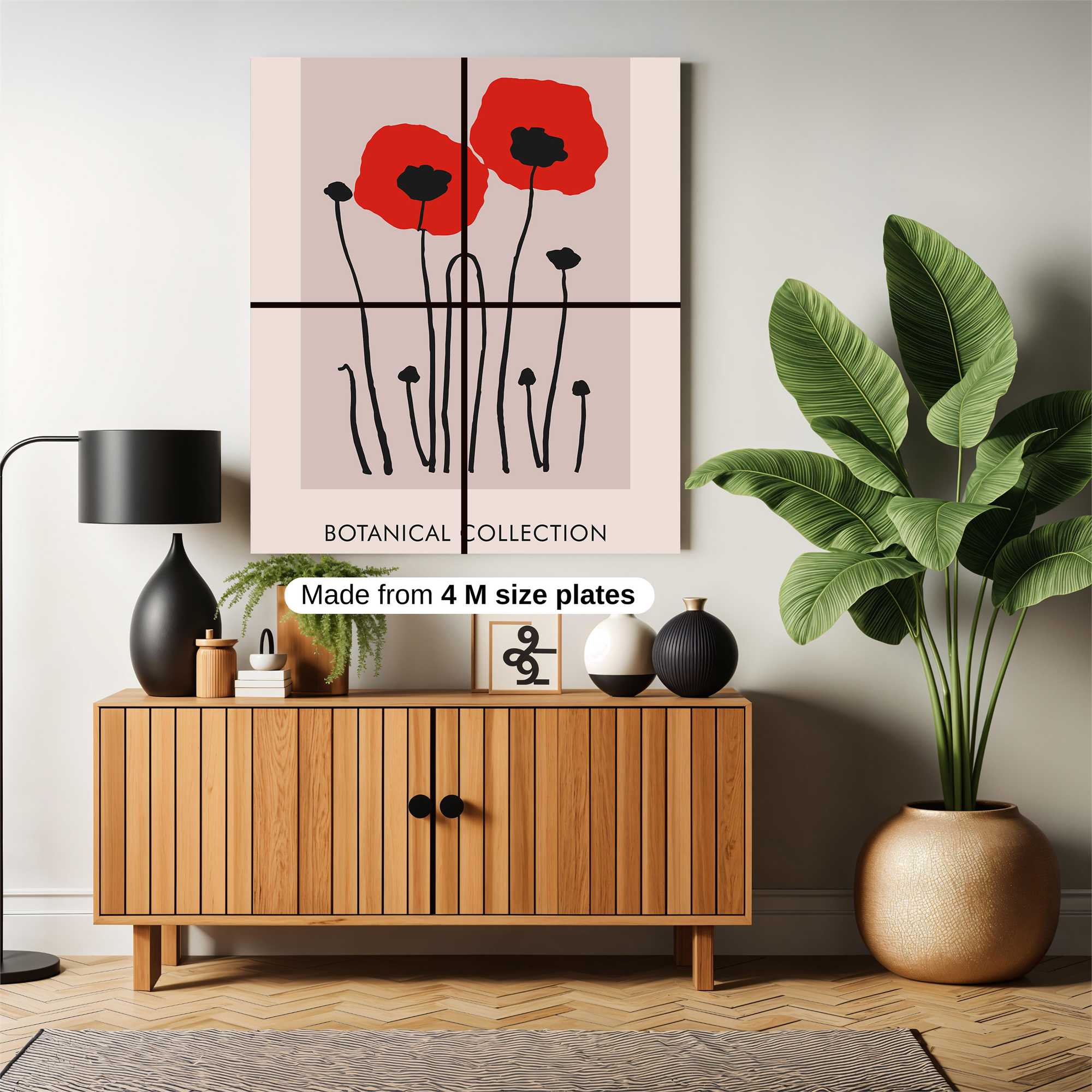 Poppies Whimsy Safe Wall Magnetic / M