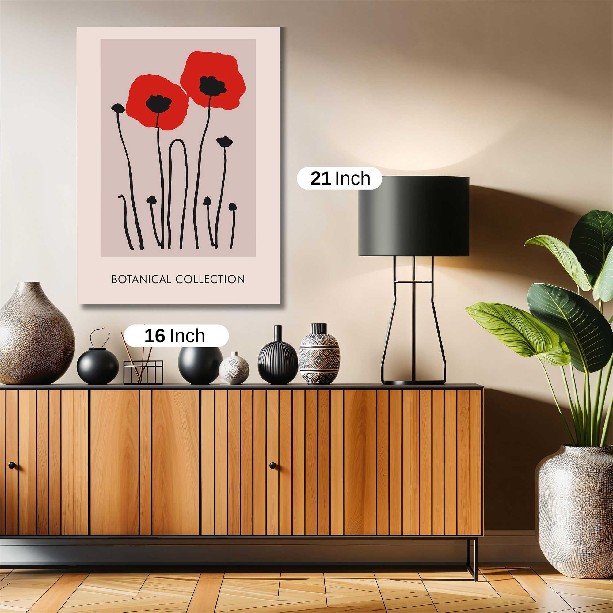 Poppies Whimsy Safe Wall Magnetic / M