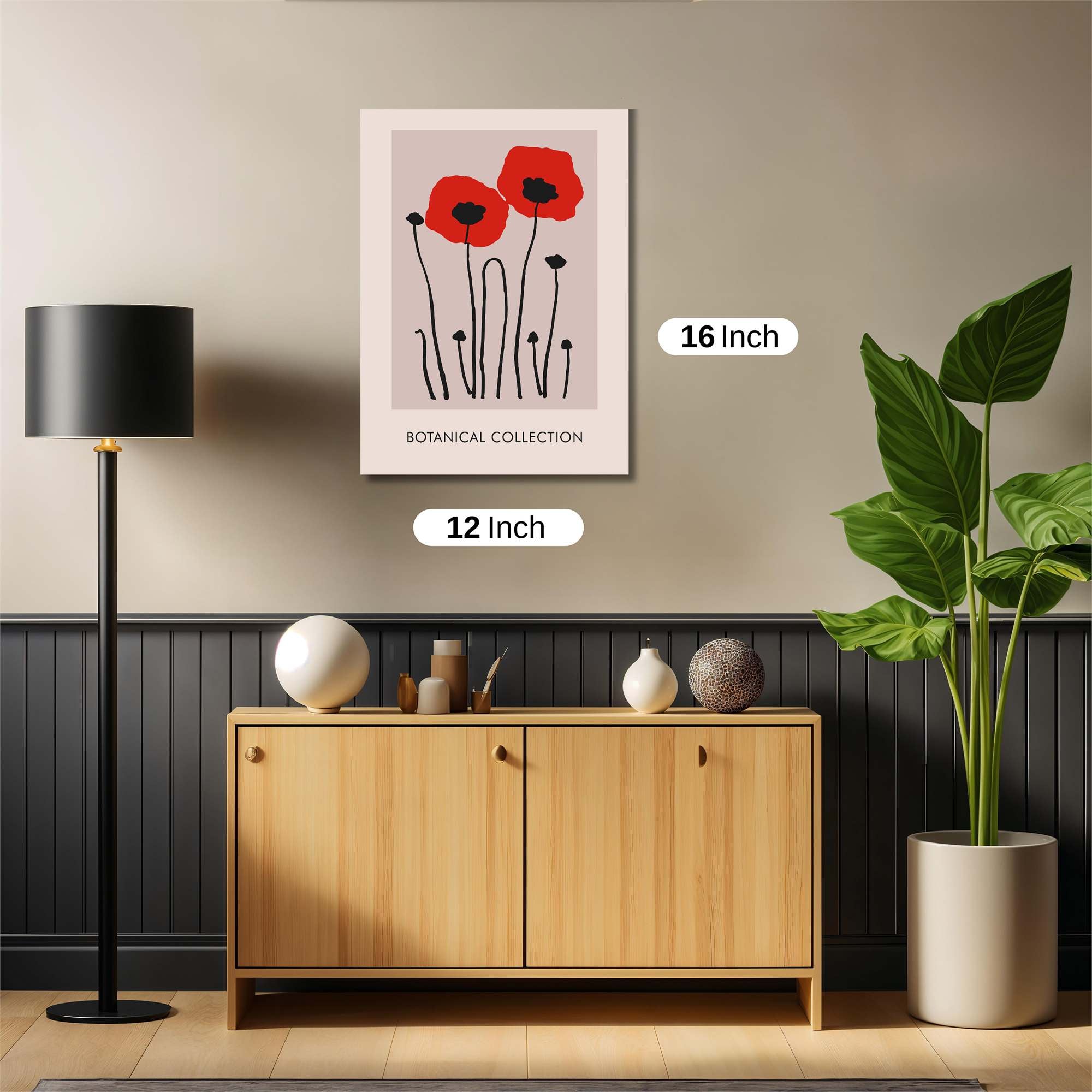 Poppies Whimsy Safe Wall Magnetic / M