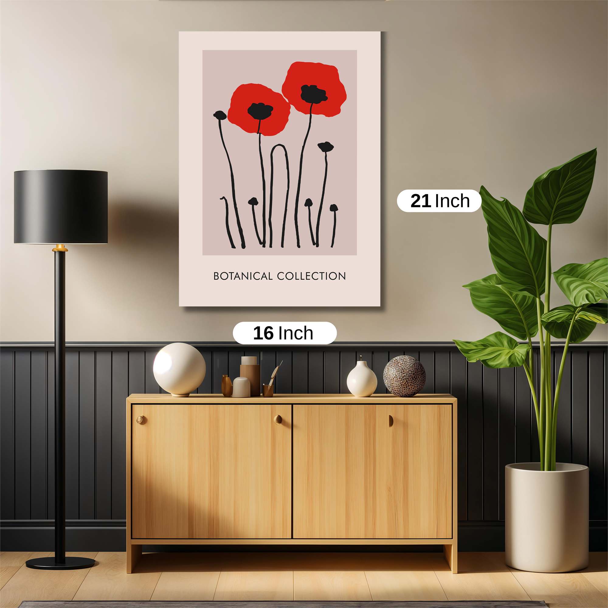 Poppies Whimsy Safe Wall Magnetic / M