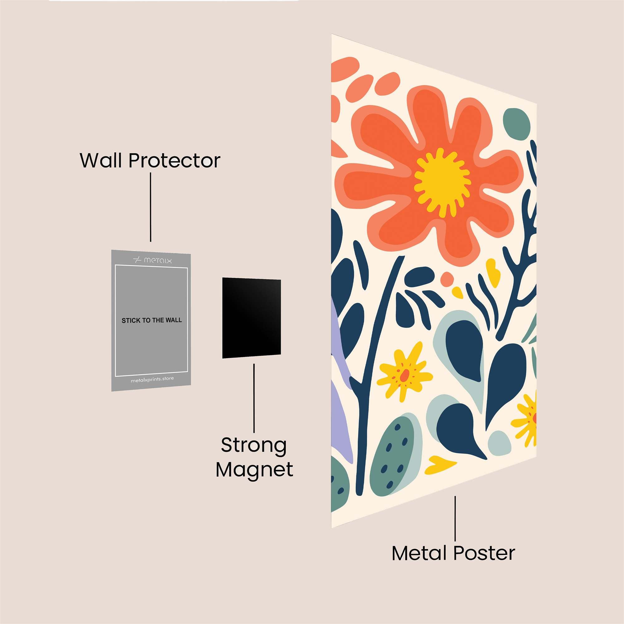 Floral Bliss Safe Wall Magnetic / M