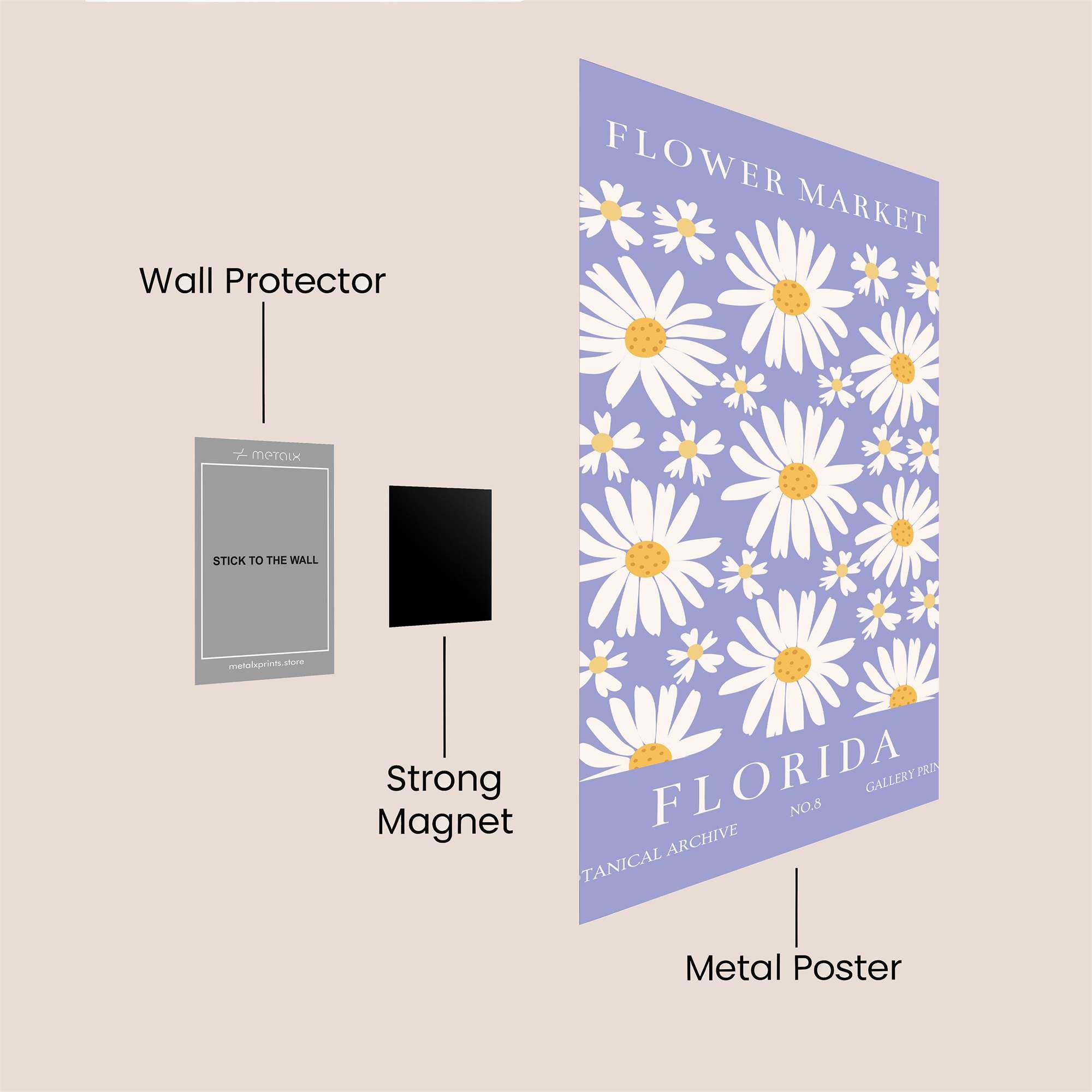 Daisy Delight Safe Wall Magnetic / M