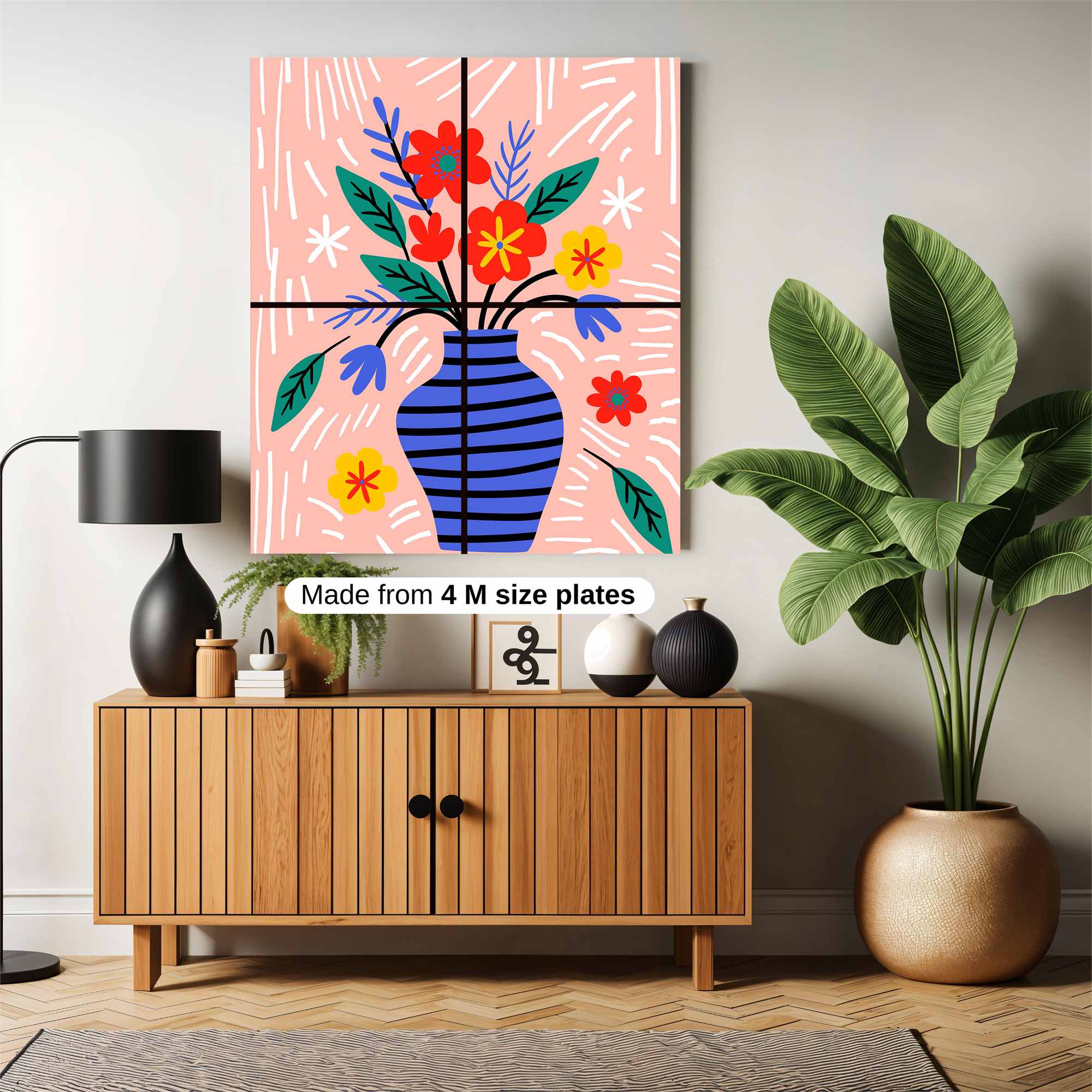 Floral Whimsy Safe Wall Magnetic / M