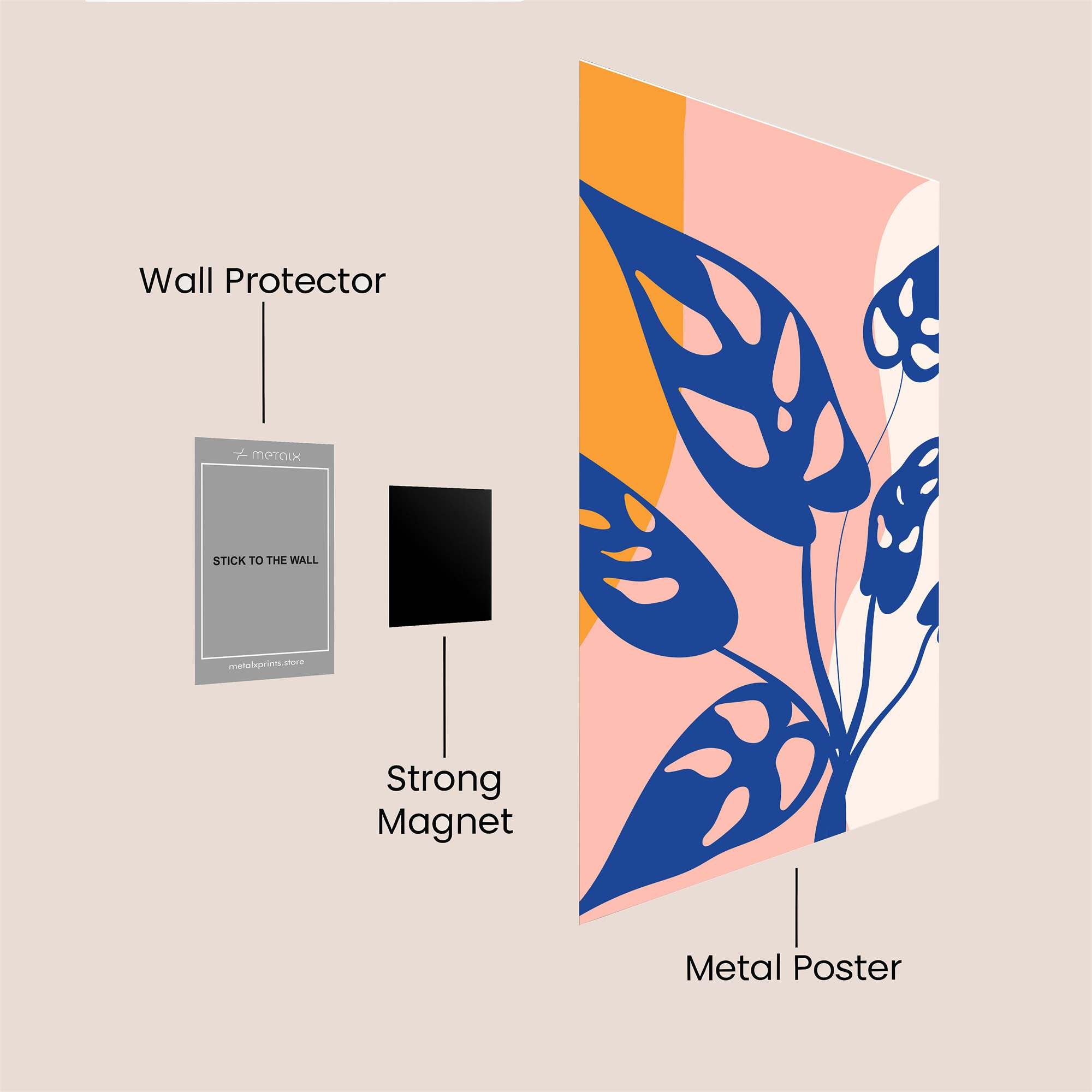 Leafy Serenity Safe Wall Magnetic / M