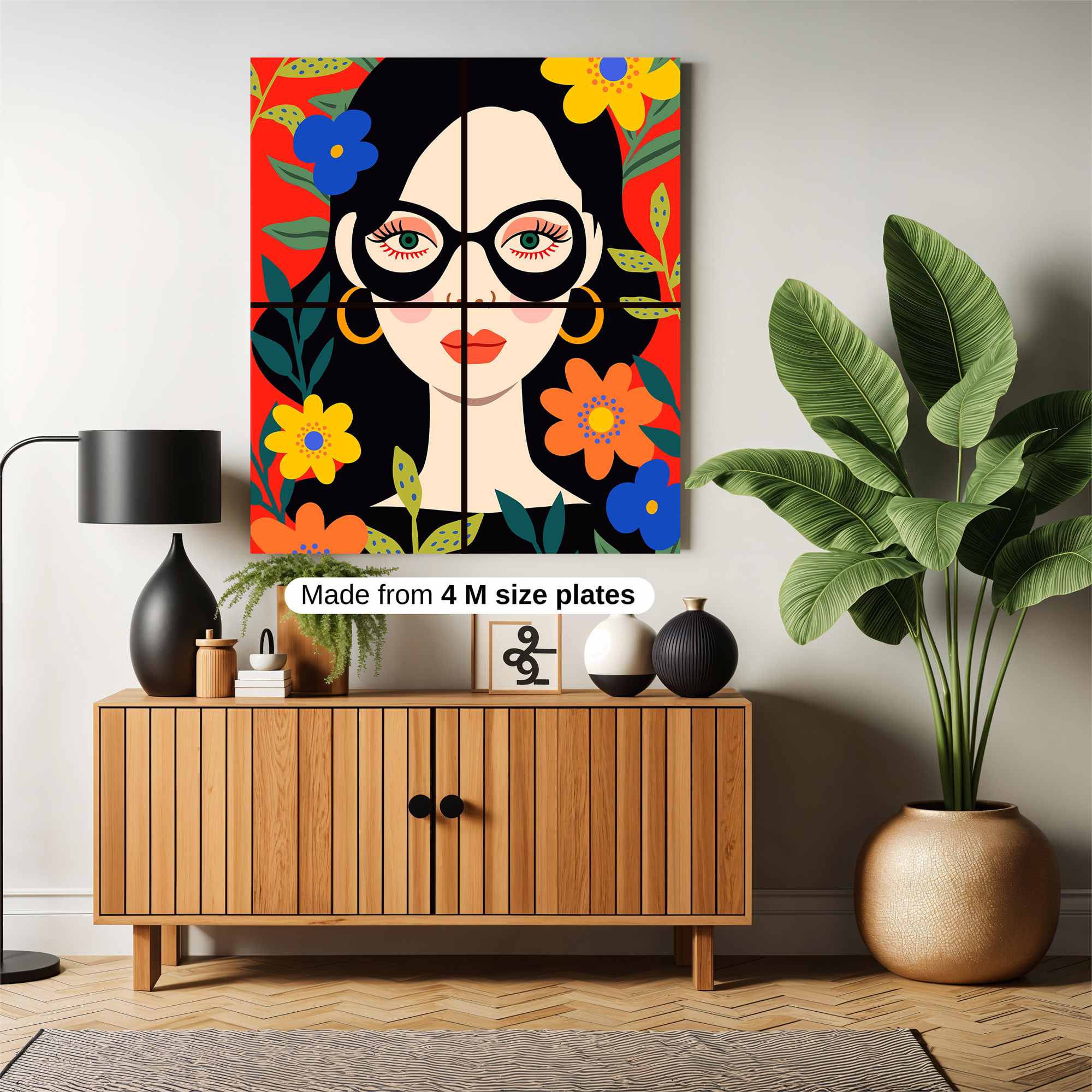 Floral Whimsy Safe Wall Magnetic / M