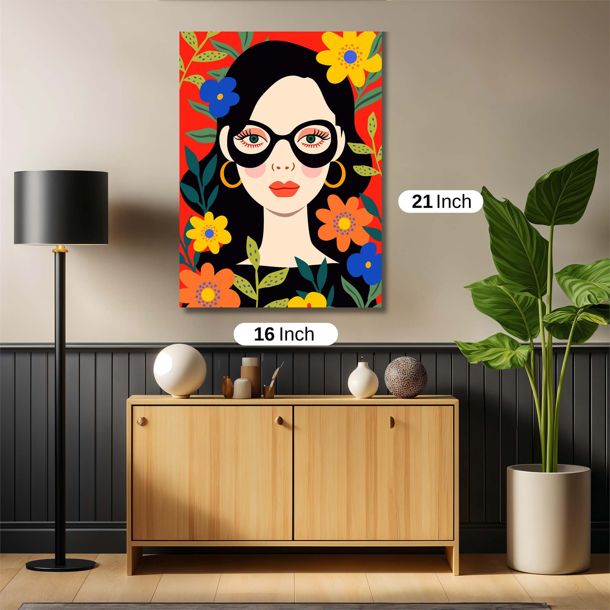 Floral Whimsy Safe Wall Magnetic / M