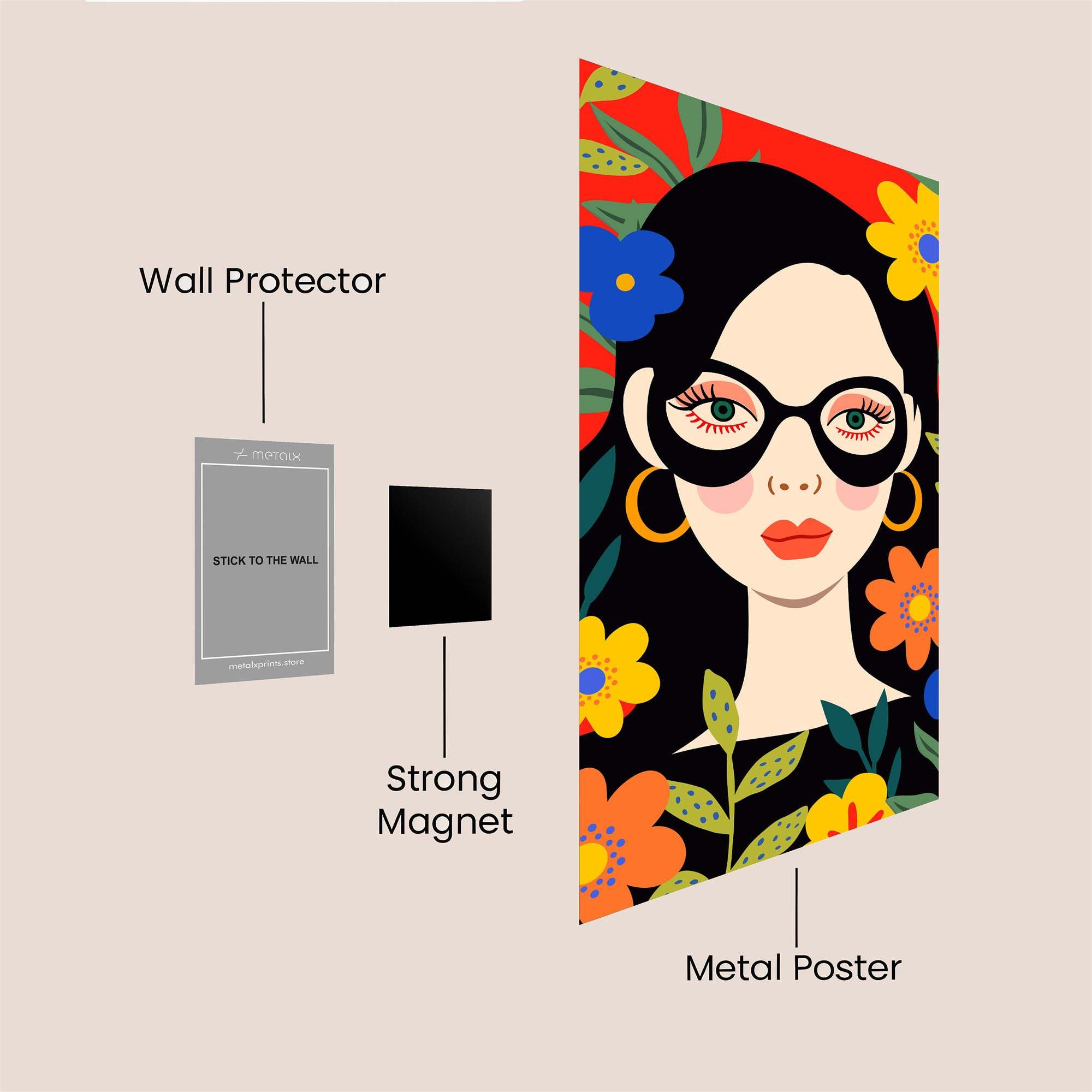 Floral Whimsy Safe Wall Magnetic / M