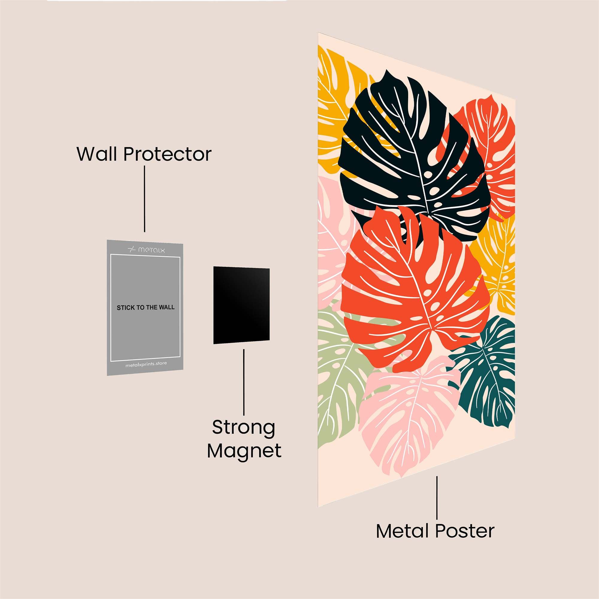 Monstera Mingle Safe Wall Magnetic / M