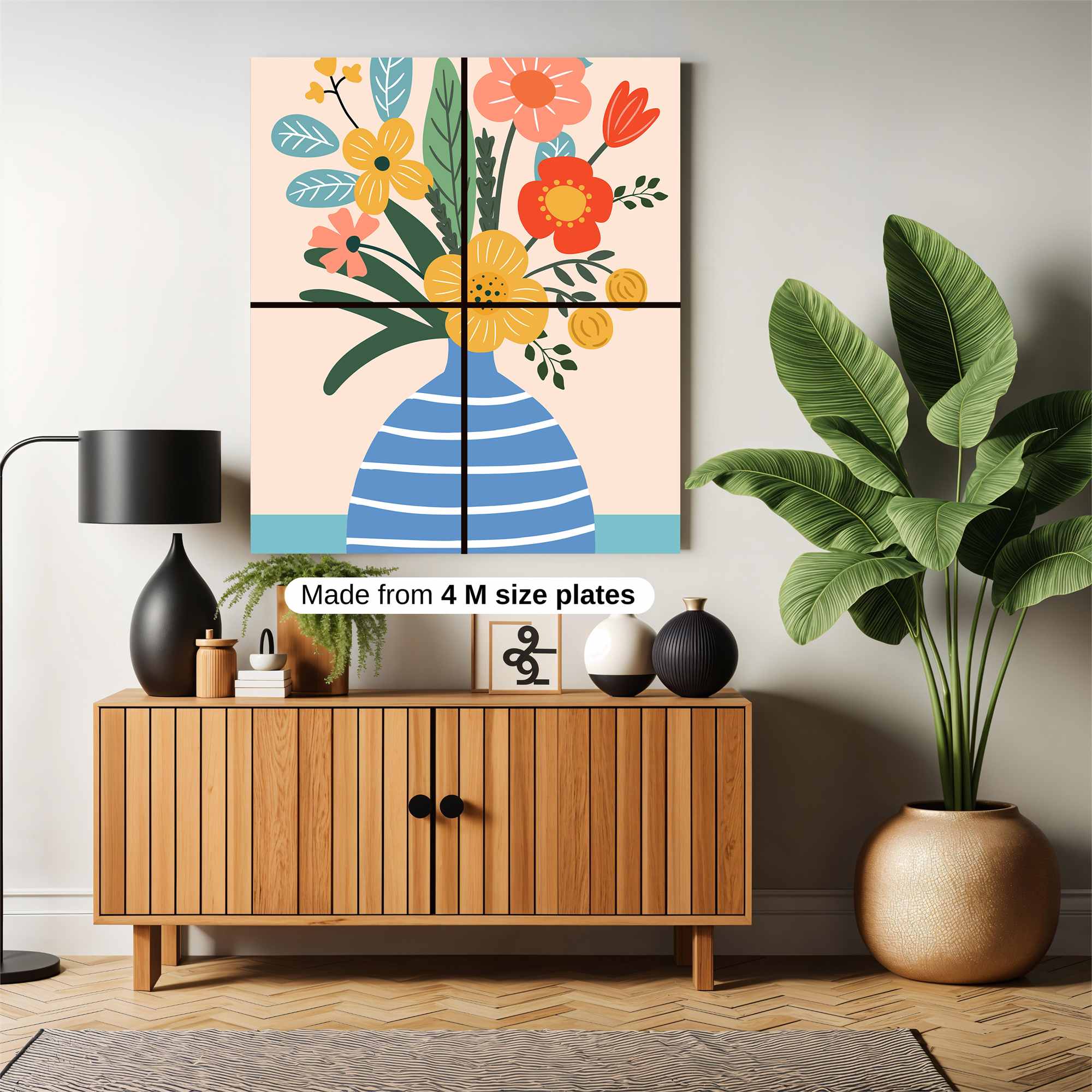 Floral Harmony Safe Wall Magnetic / M