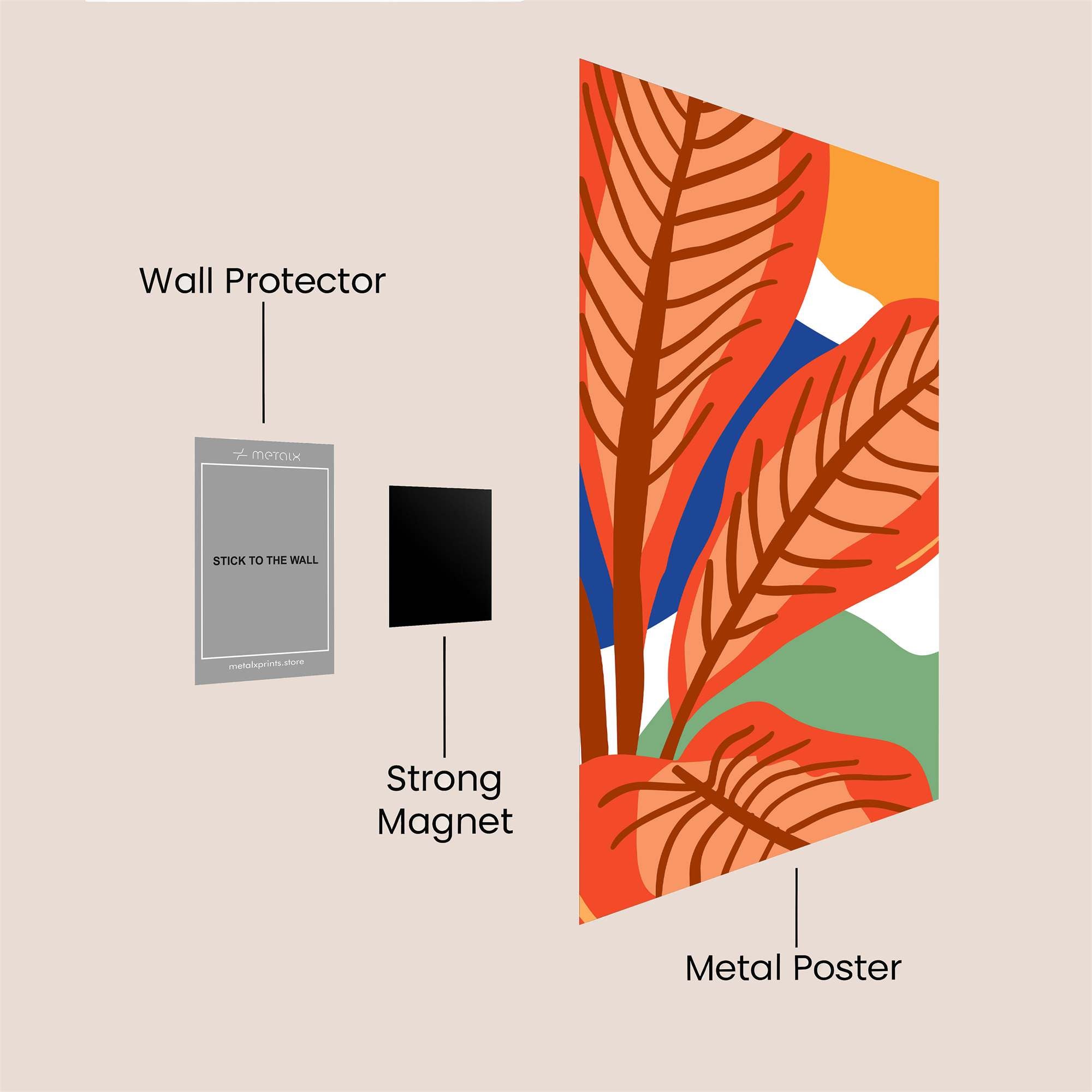 Leafy Vibrance Safe Wall Magnetic / M