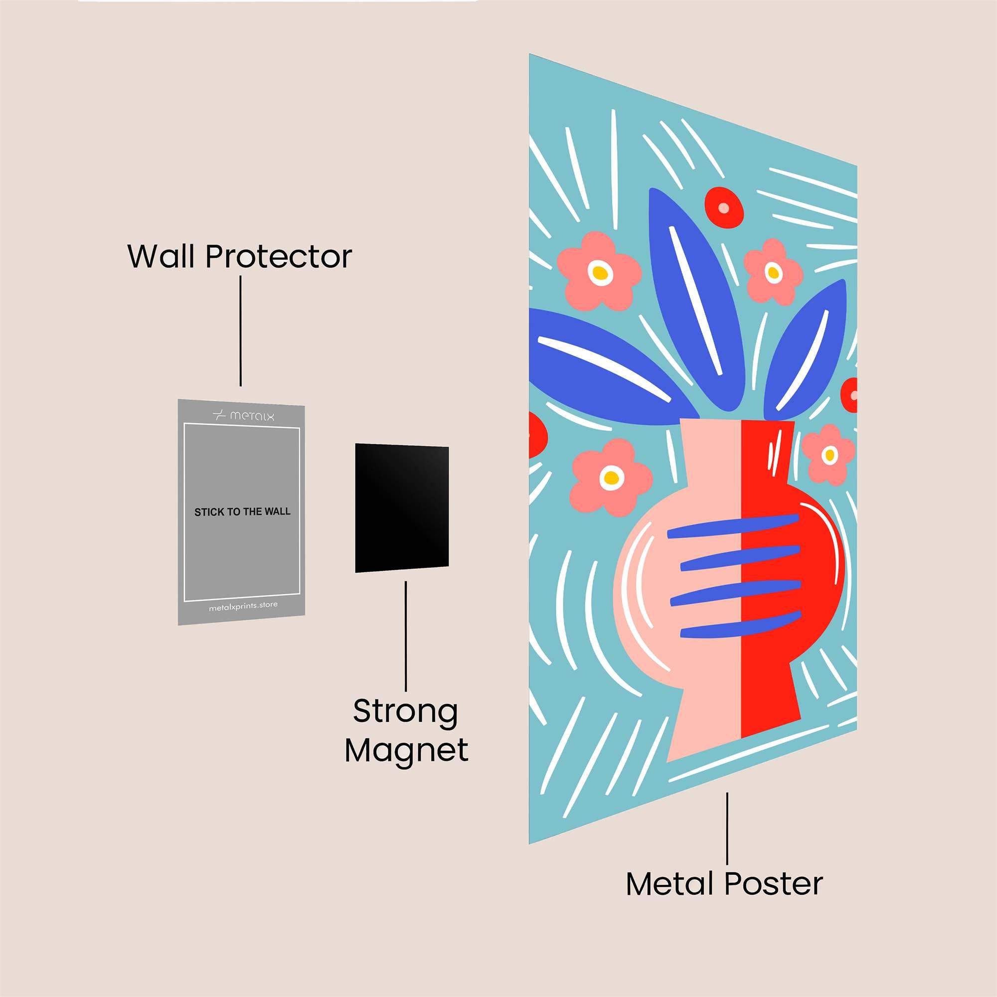 Vase Vibrance Safe Wall Magnetic / M