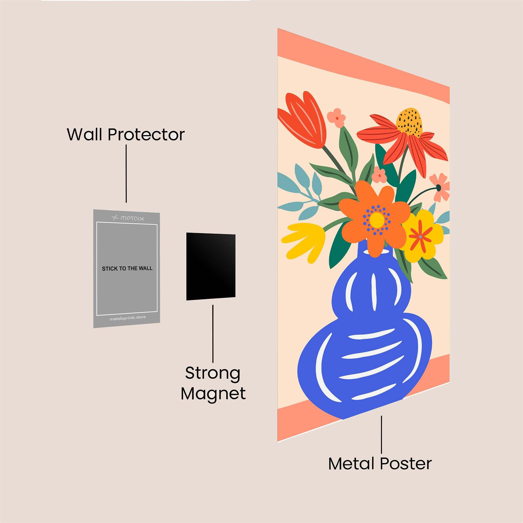 Floral Joy Safe Wall Magnetic / M
