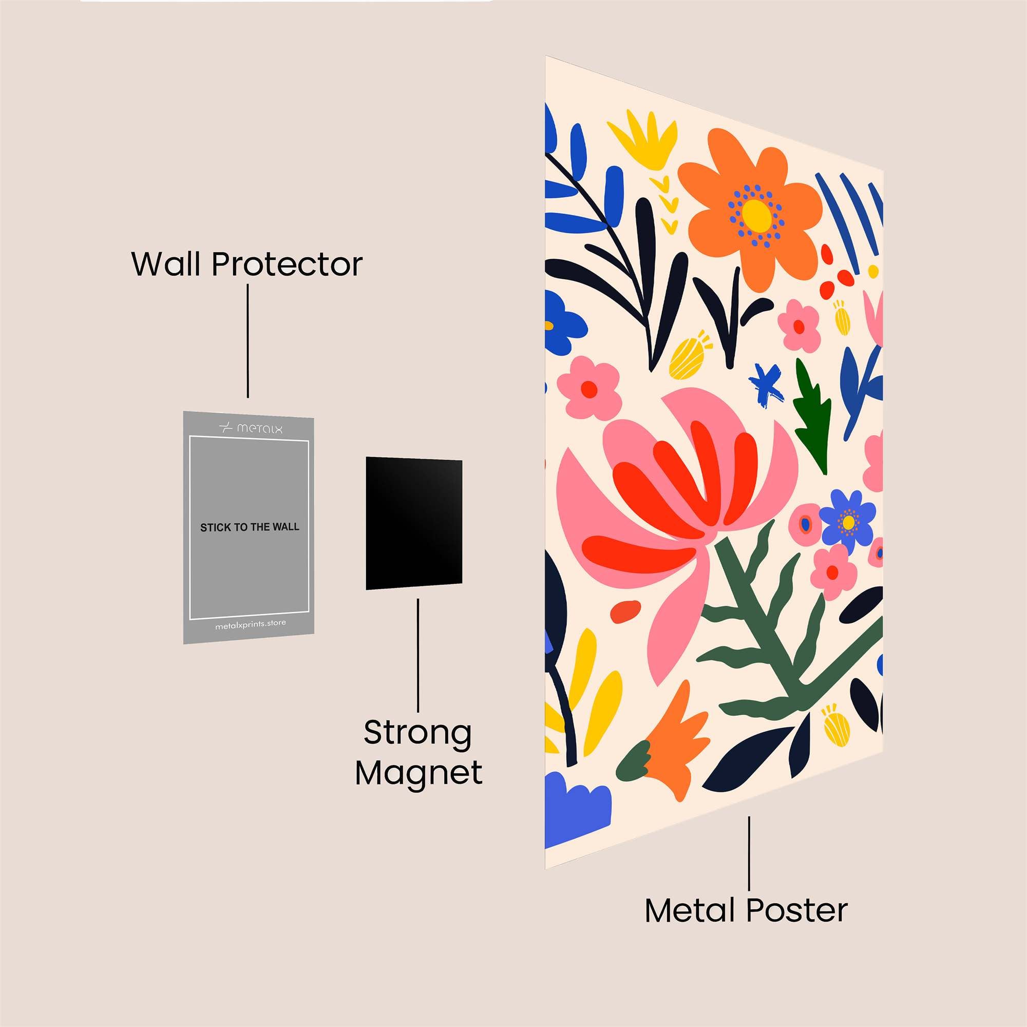 Floral Fiesta Safe Wall Magnetic / M