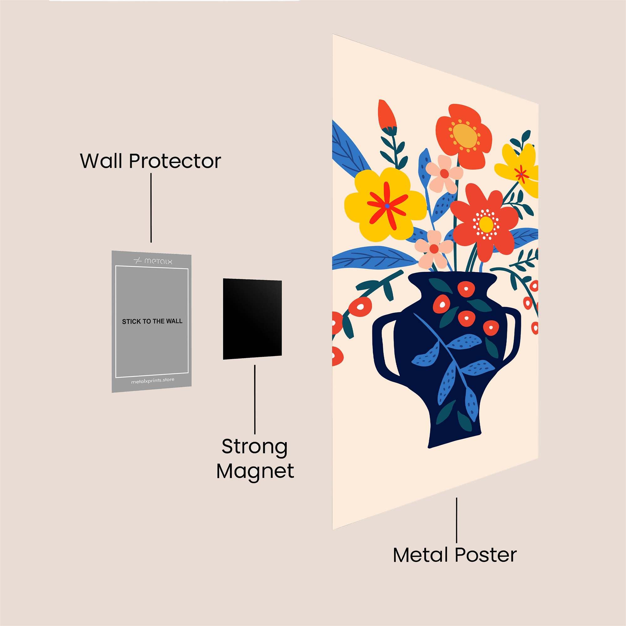 Floral Joy Safe Wall Magnetic / M