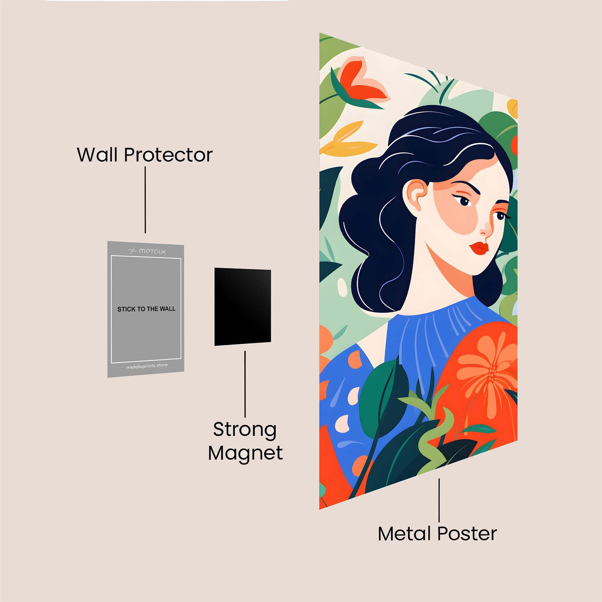 Flora Serene Safe Wall Magnetic / M