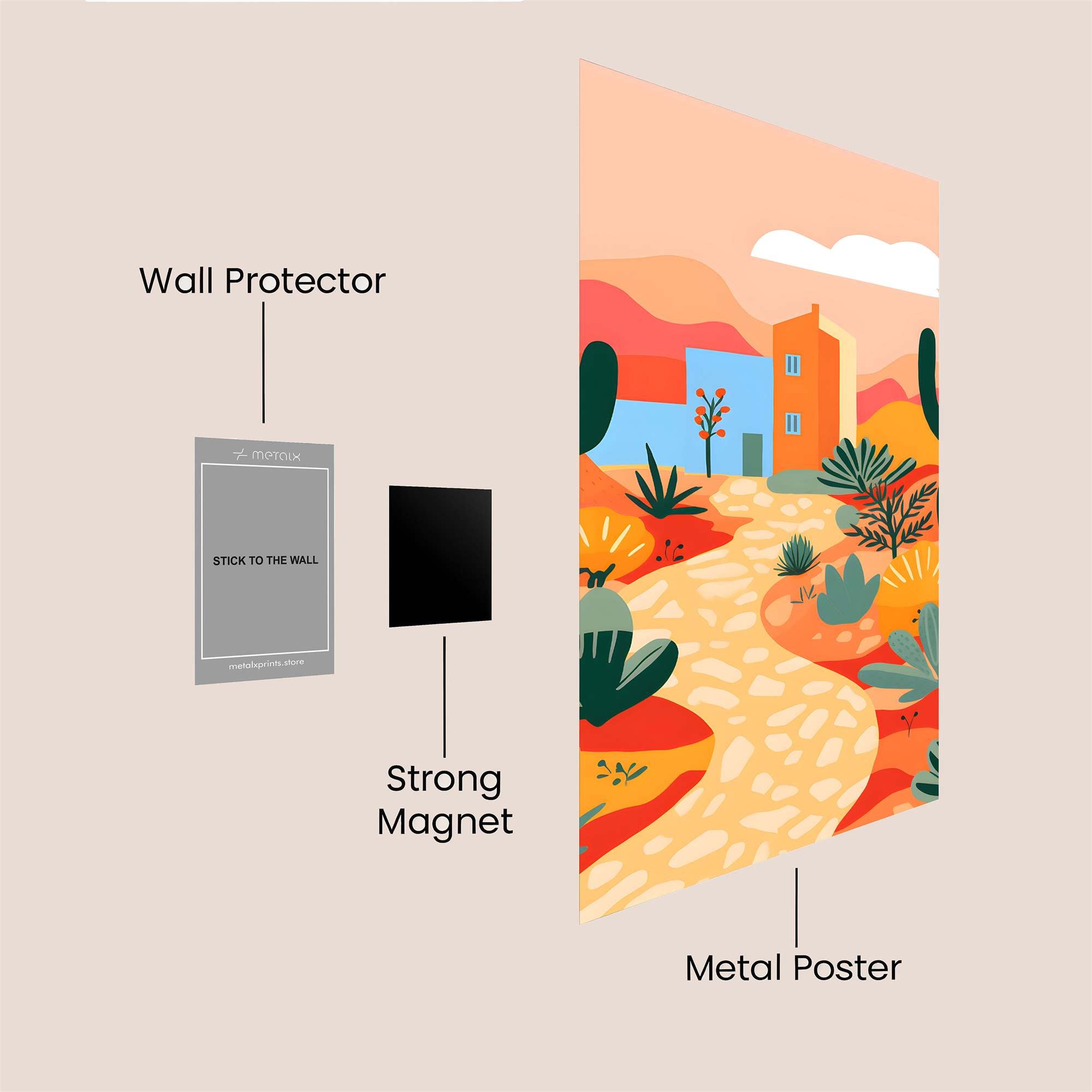 Desert Serenity Safe Wall Magnetic / M