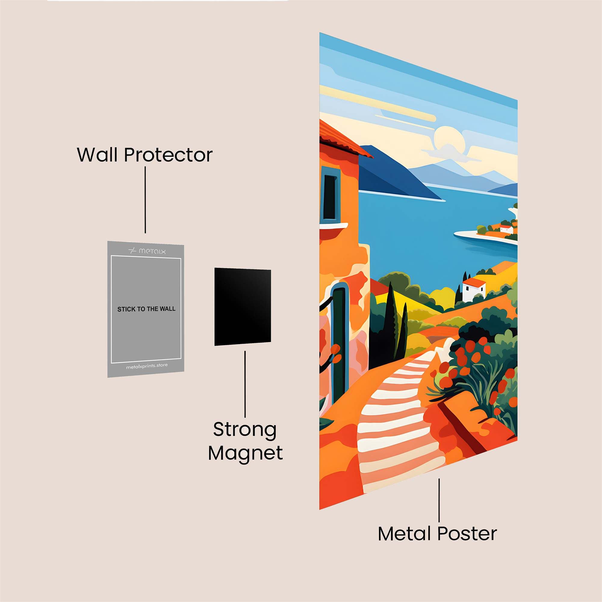Mediterranean Tranquility Safe Wall Magnetic / M