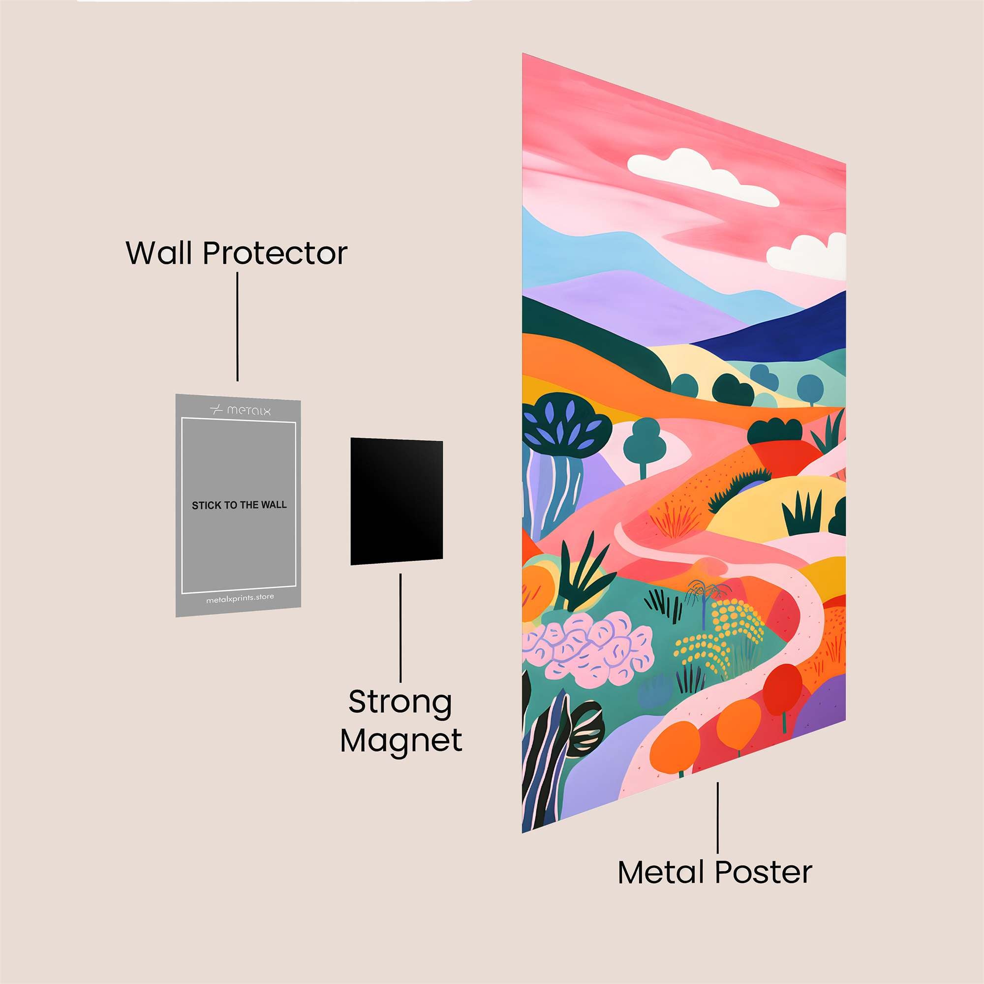 Sunset Serenity Safe Wall Magnetic / M