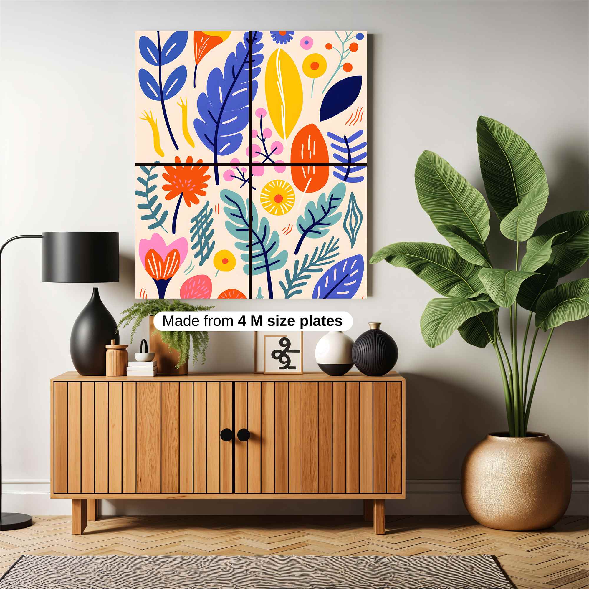 Floral Whimsy Safe Wall Magnetic / M