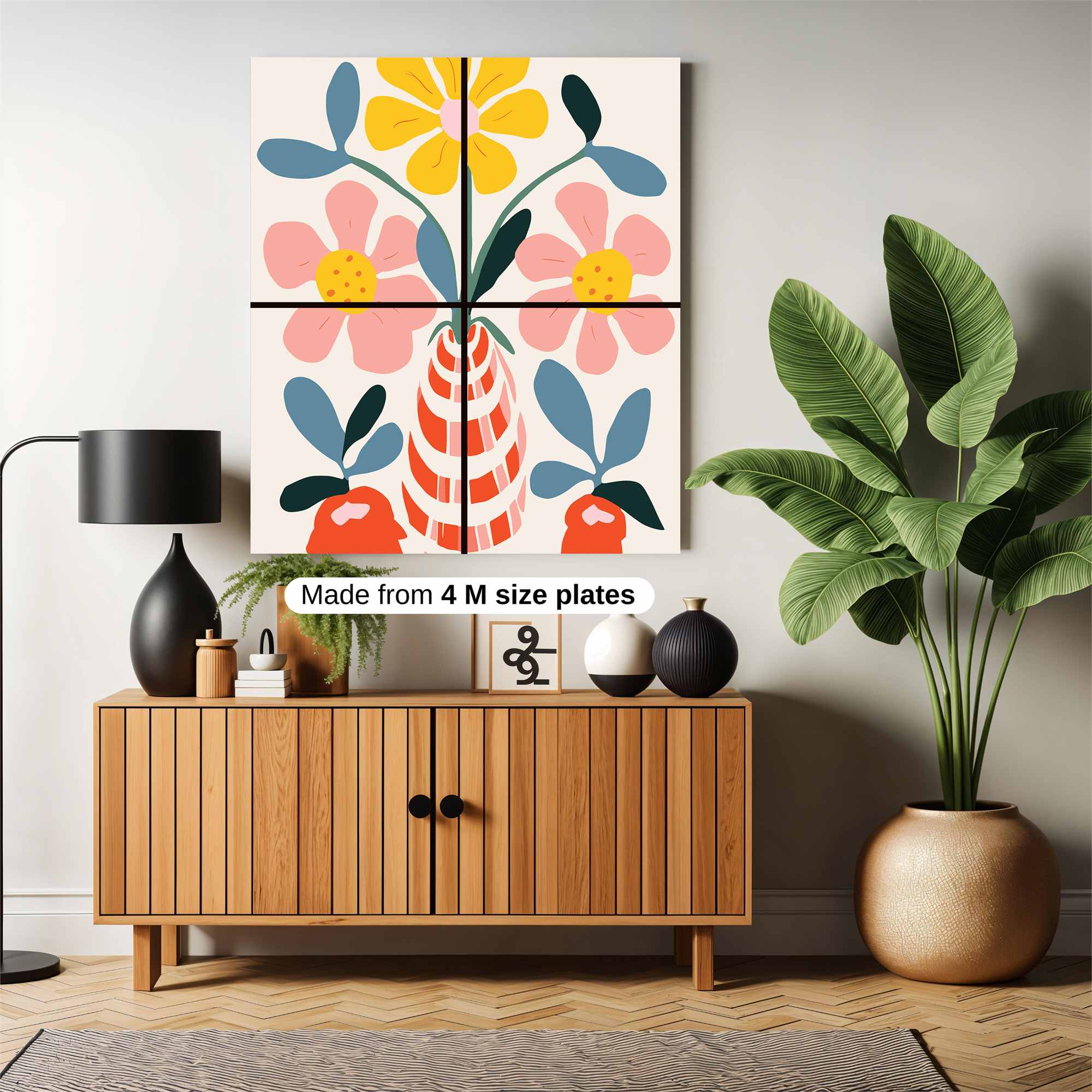 Floral Whimsy Safe Wall Magnetic / M