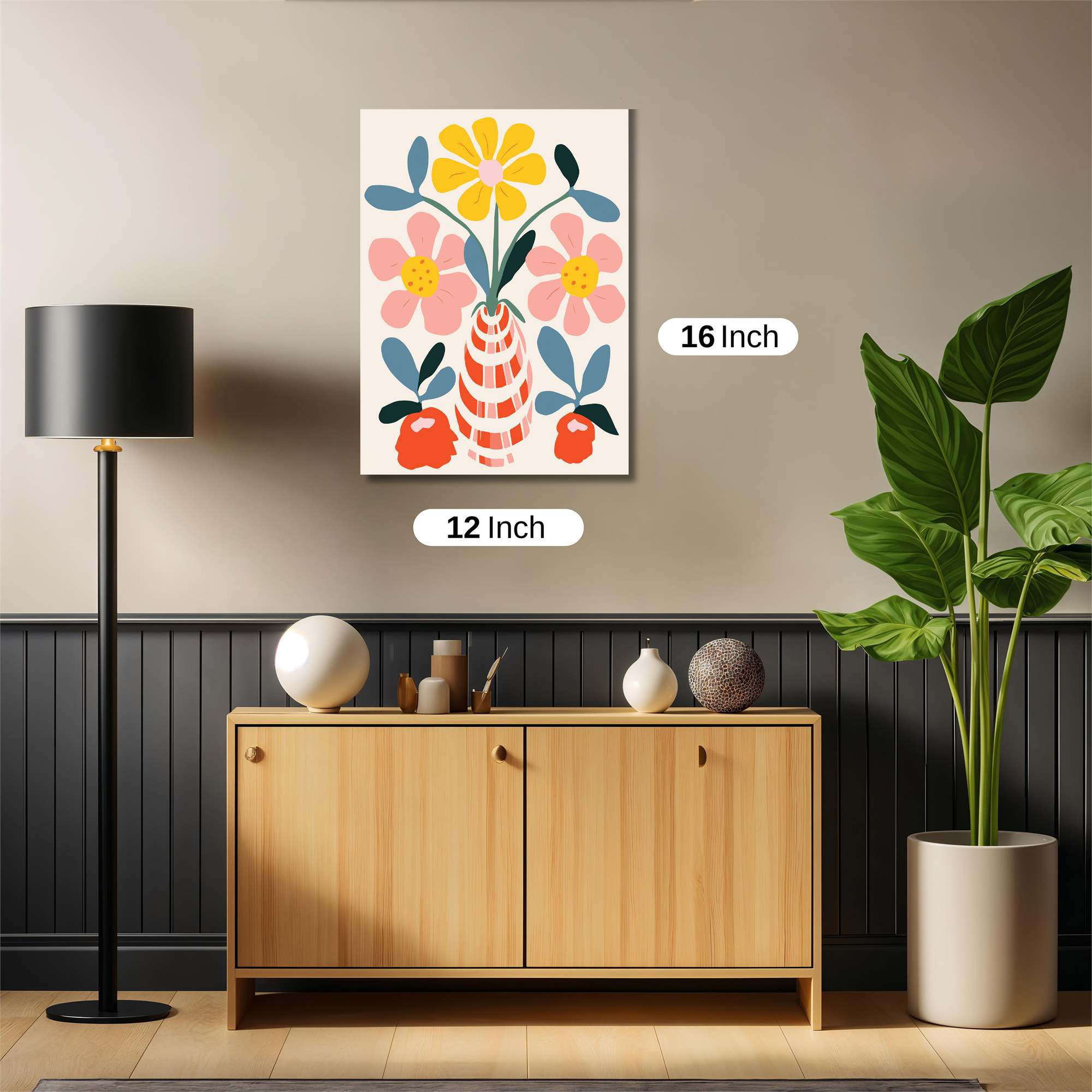 Floral Whimsy Safe Wall Magnetic / M
