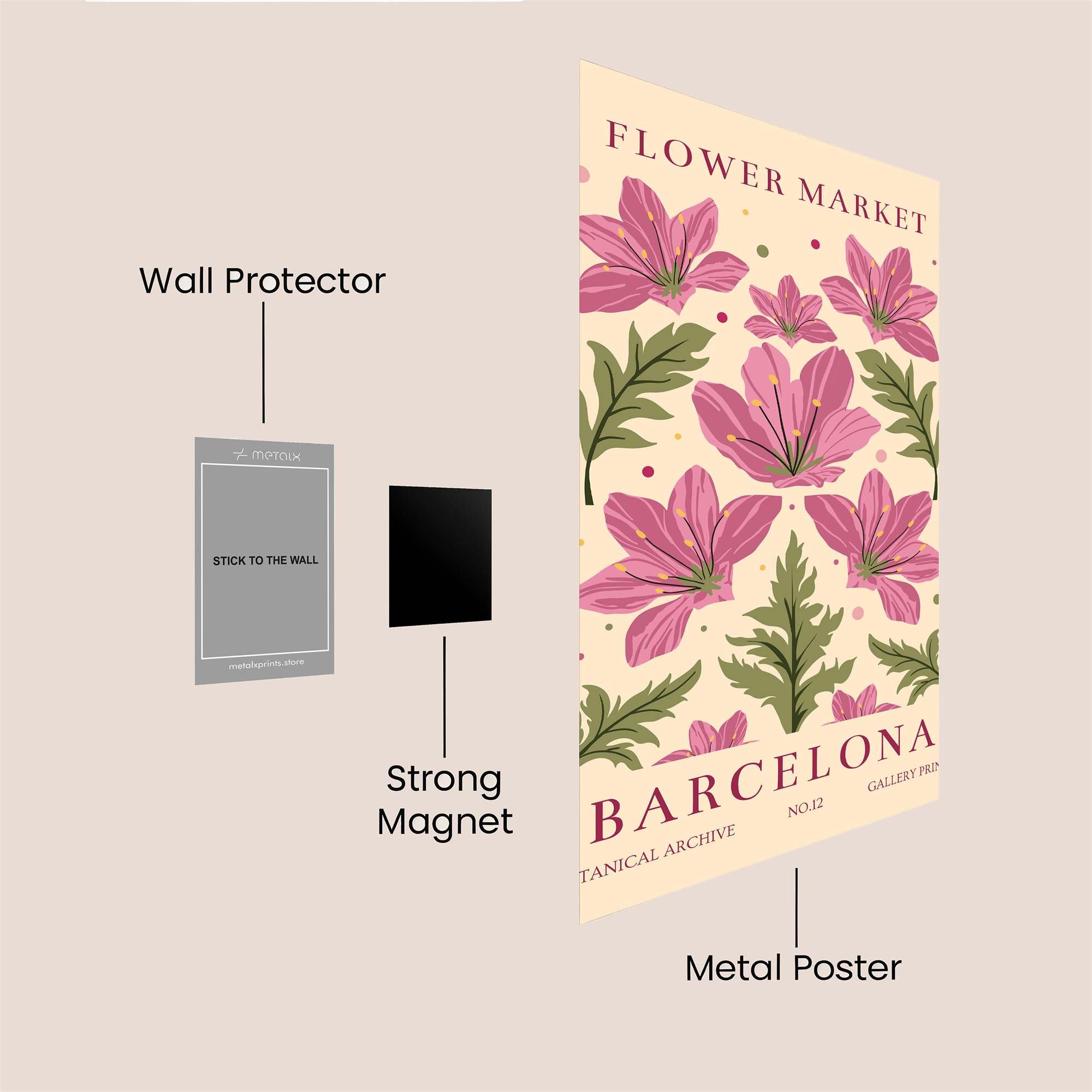 Barcelona Bloom Safe Wall Magnetic / M