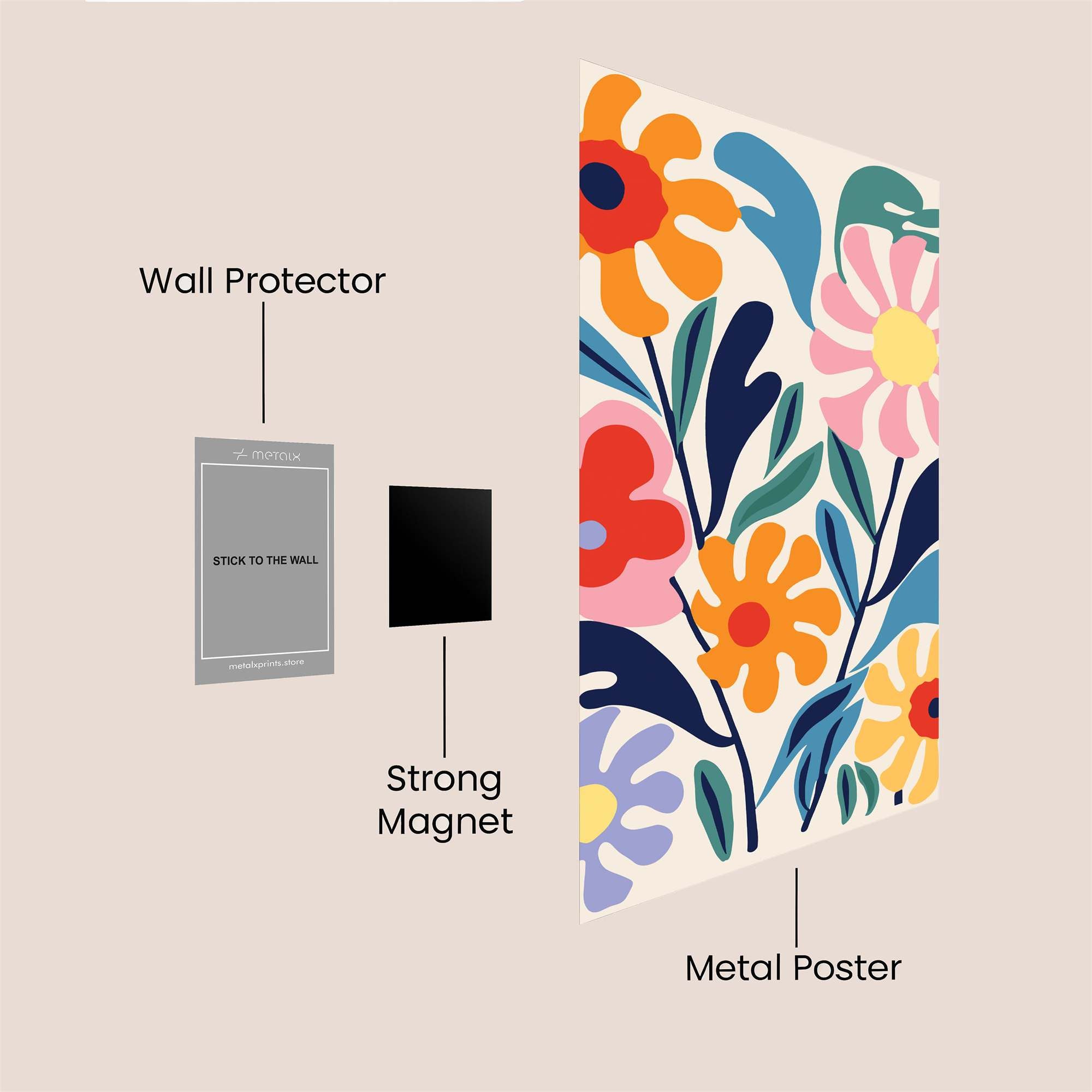 Floral Bliss Safe Wall Magnetic / M