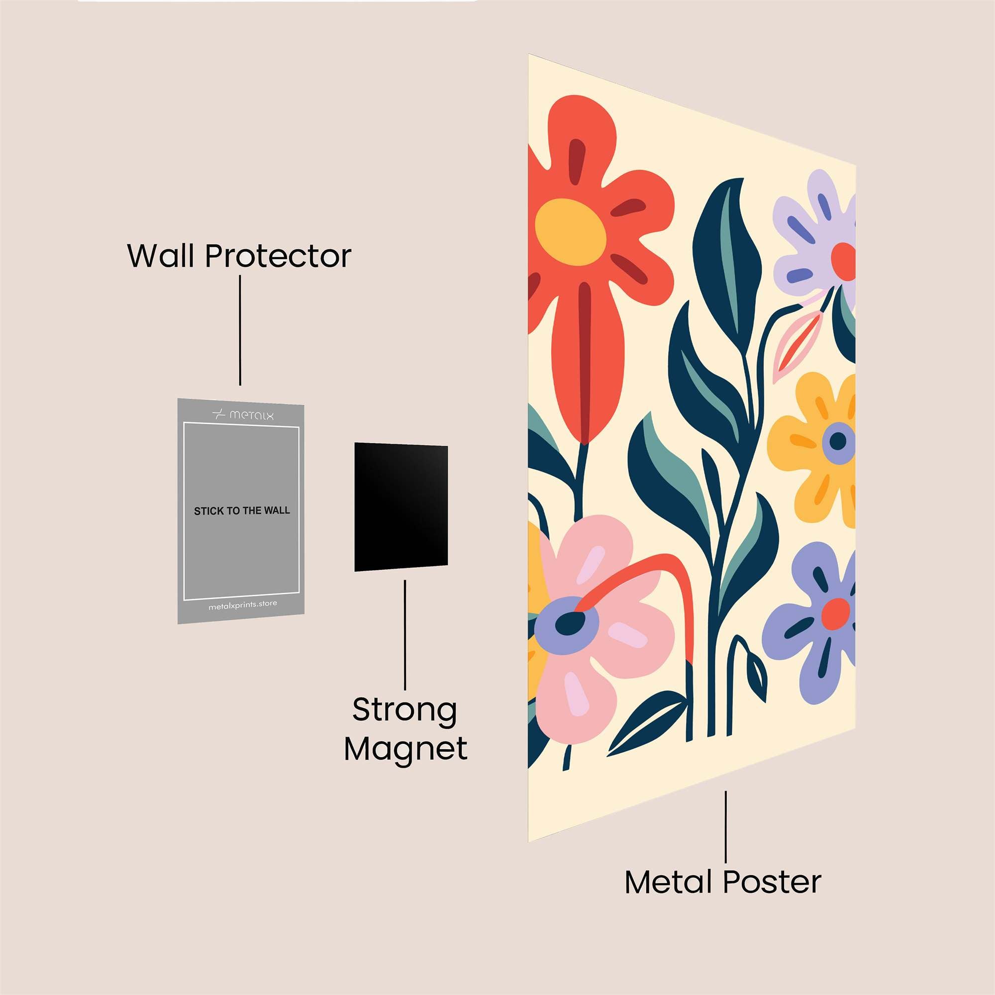 Floral Bliss Safe Wall Magnetic / M