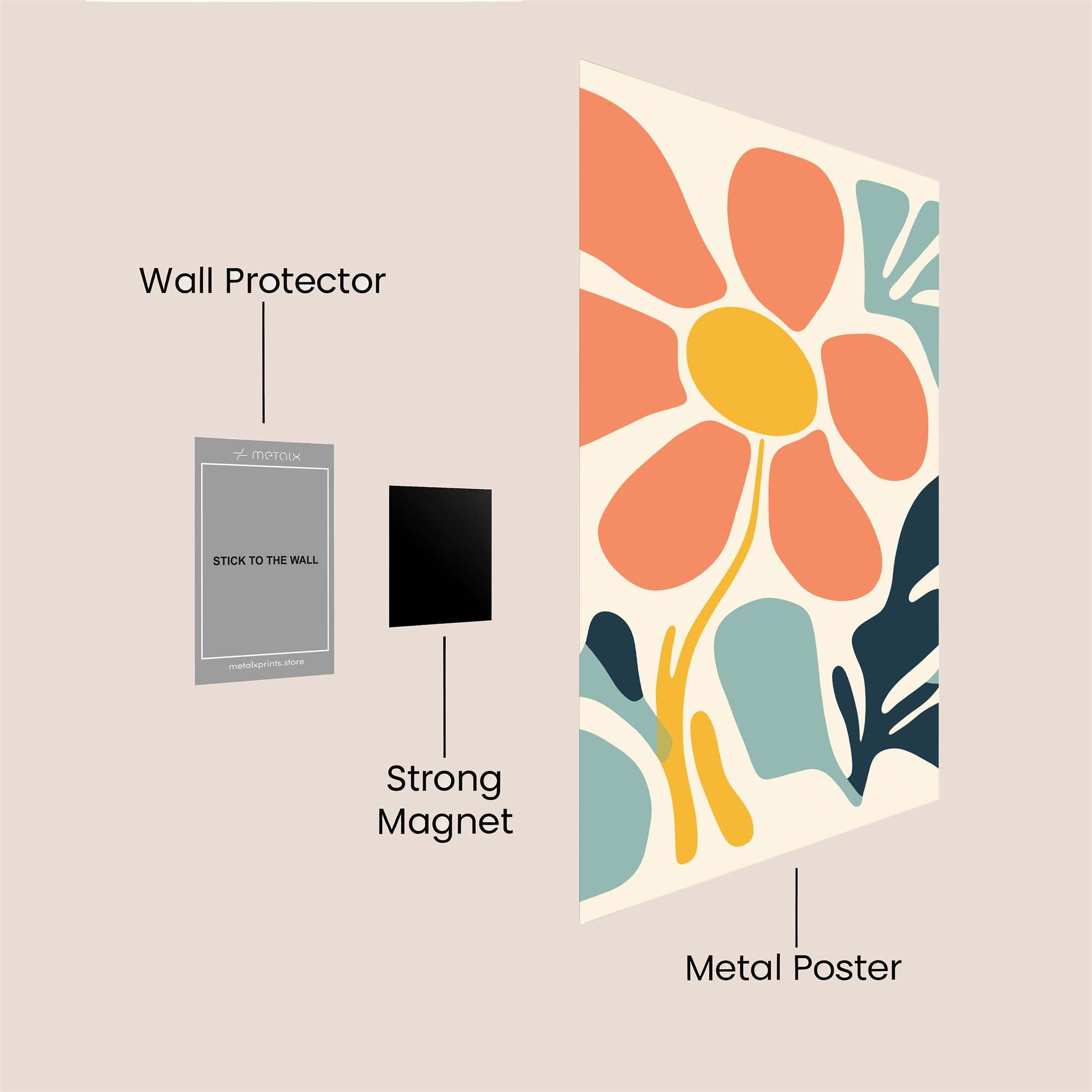 Flower Serenity Safe Wall Magnetic / M