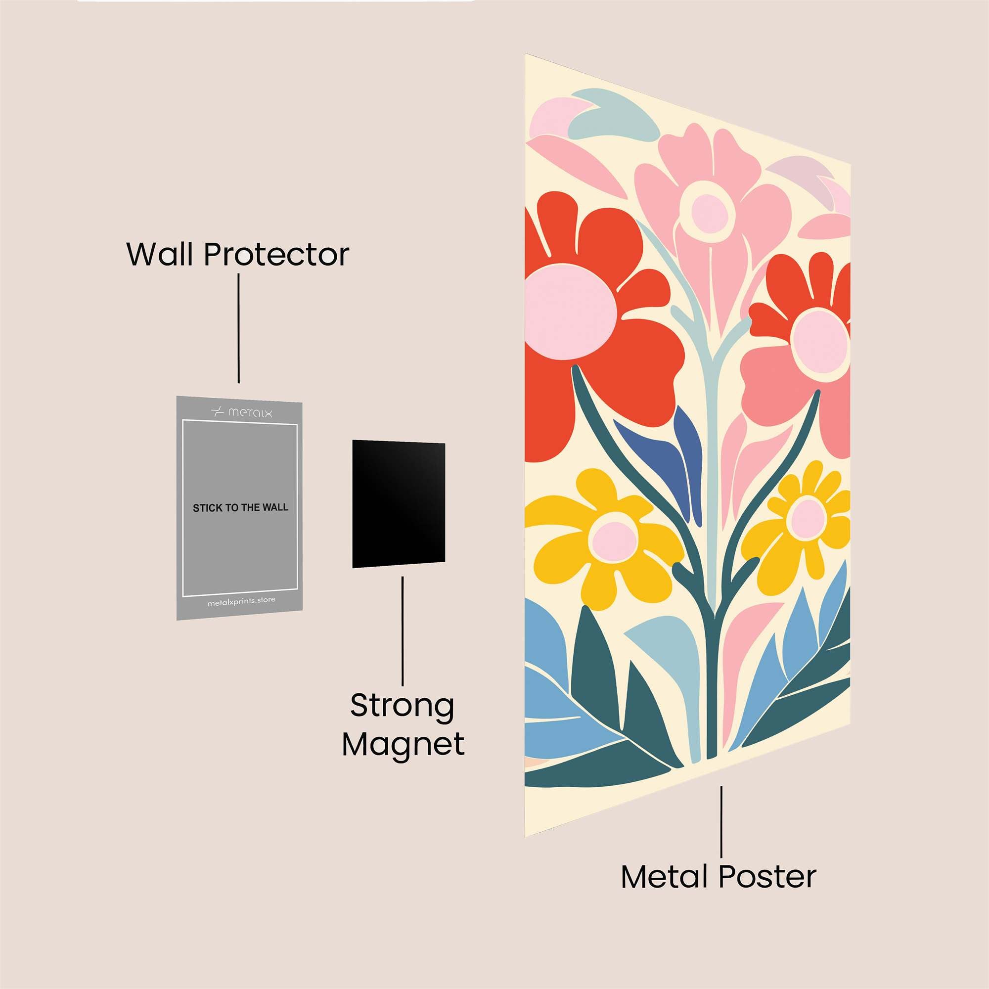Floral Bliss Safe Wall Magnetic / M
