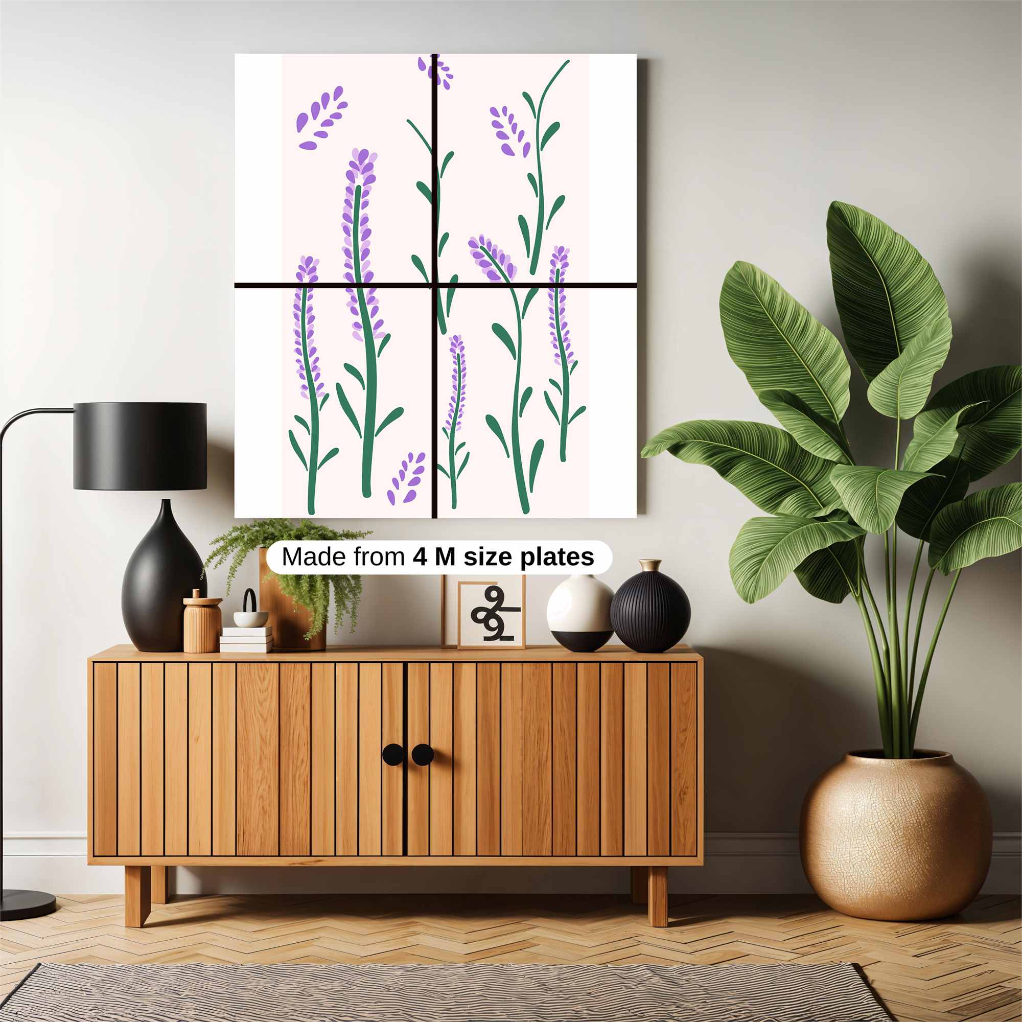 Lavender Whimsy Safe Wall Magnetic / M
