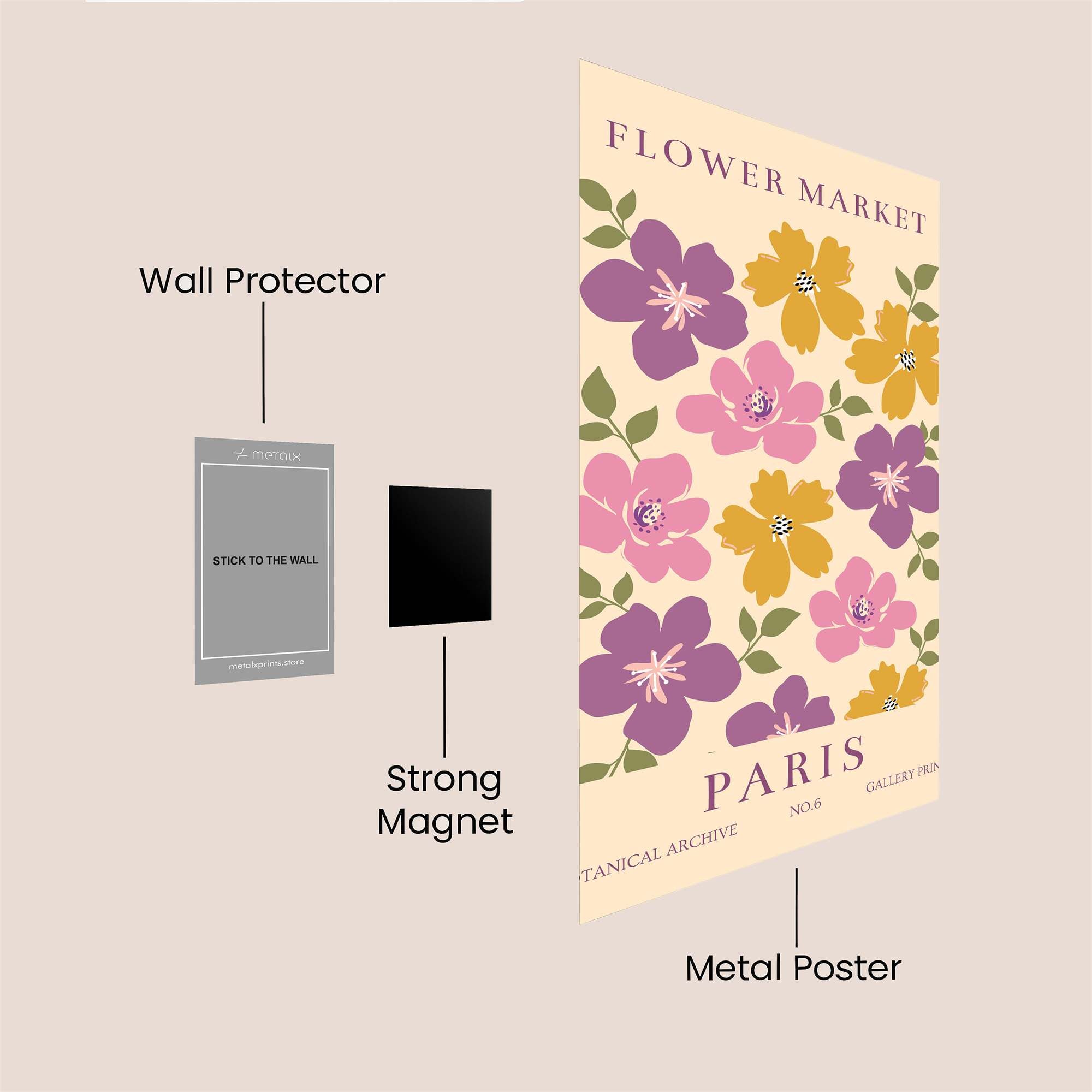 Parisian Bloom Safe Wall Magnetic / M