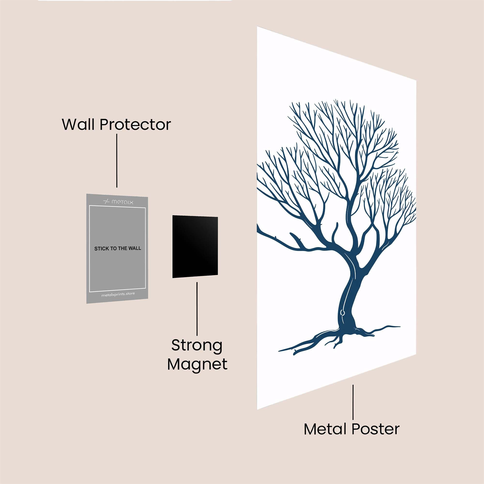 Tree Serene Safe Wall Magnetic / M