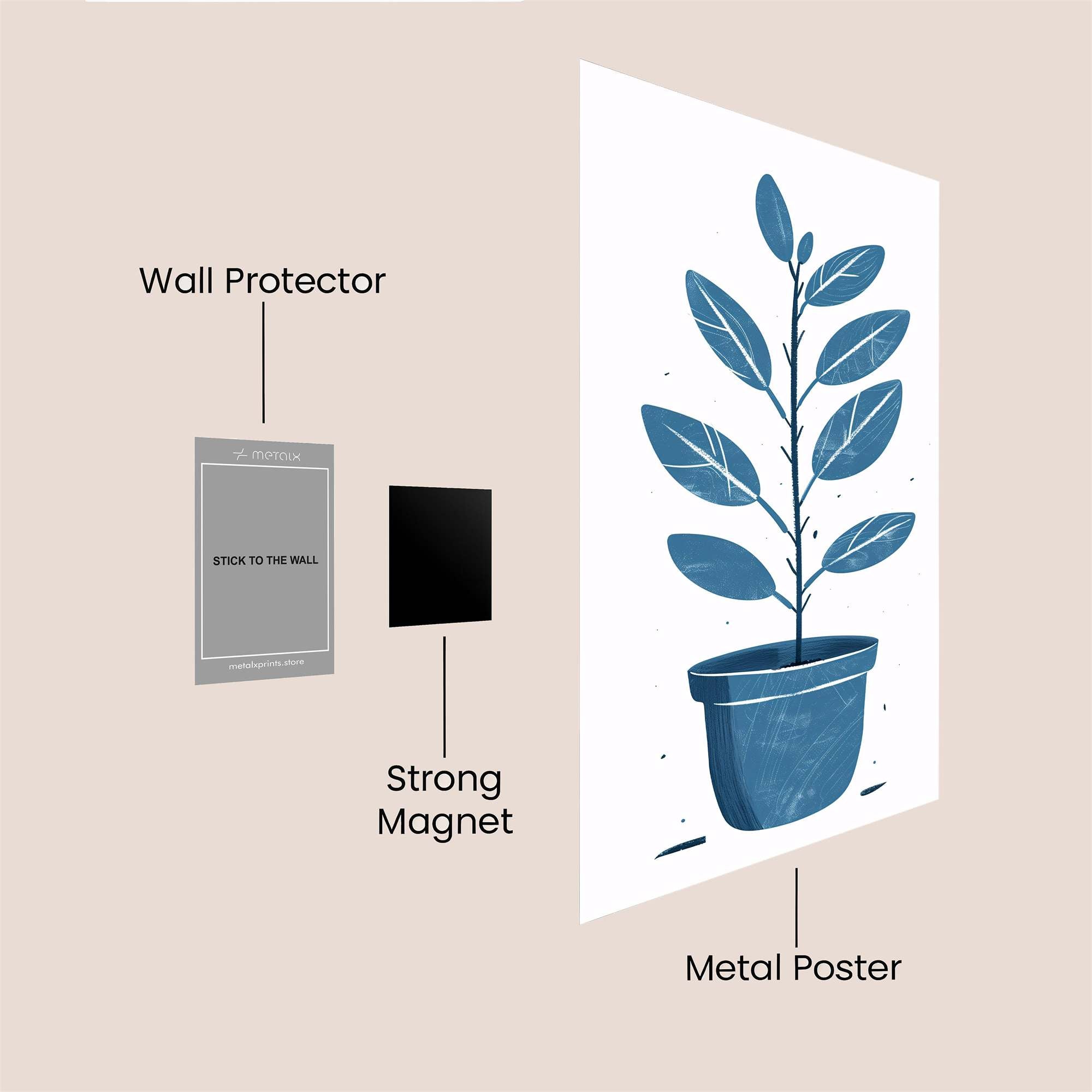 Plant Serenity Safe Wall Magnetic / M