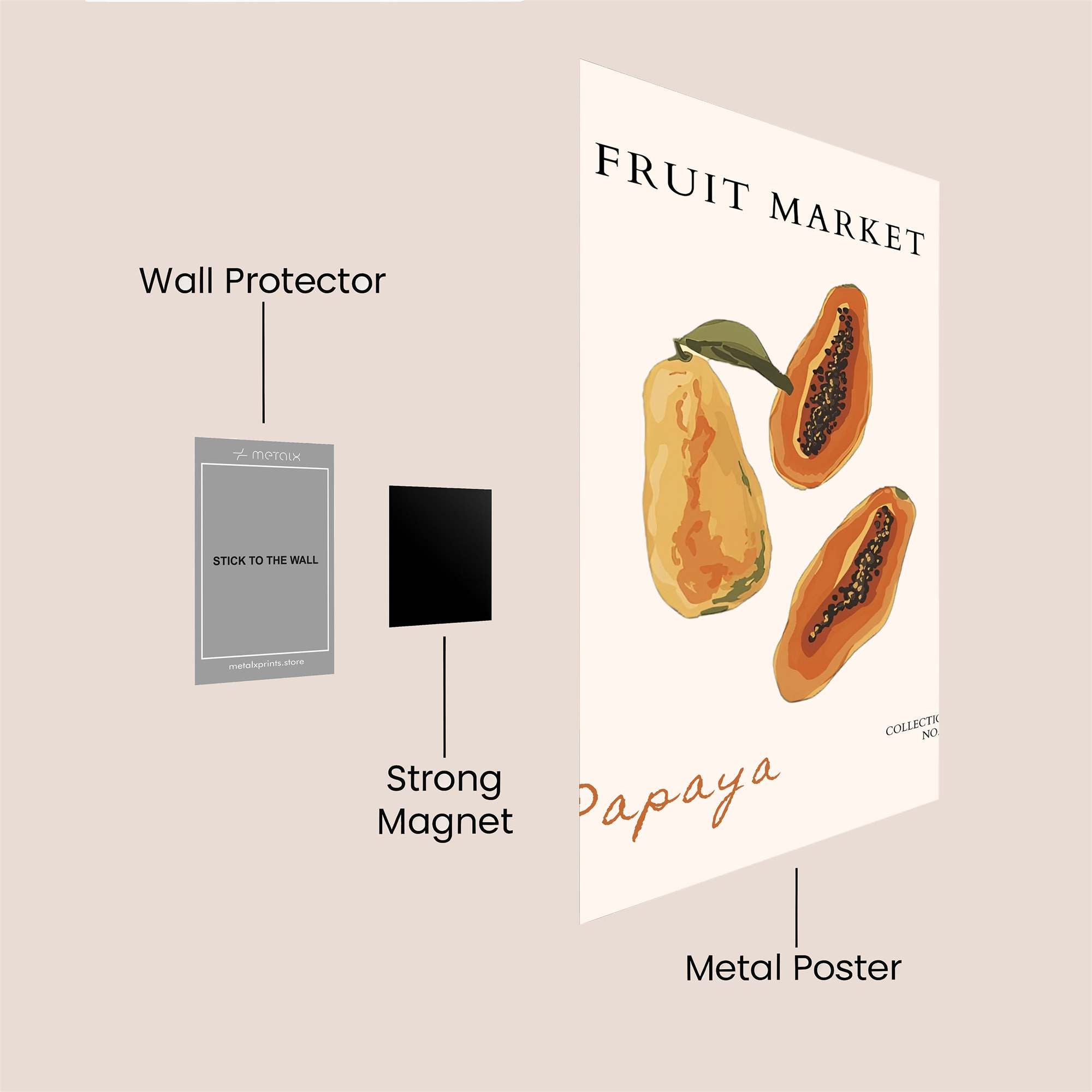Papaya Bliss Safe Wall Magnetic / M