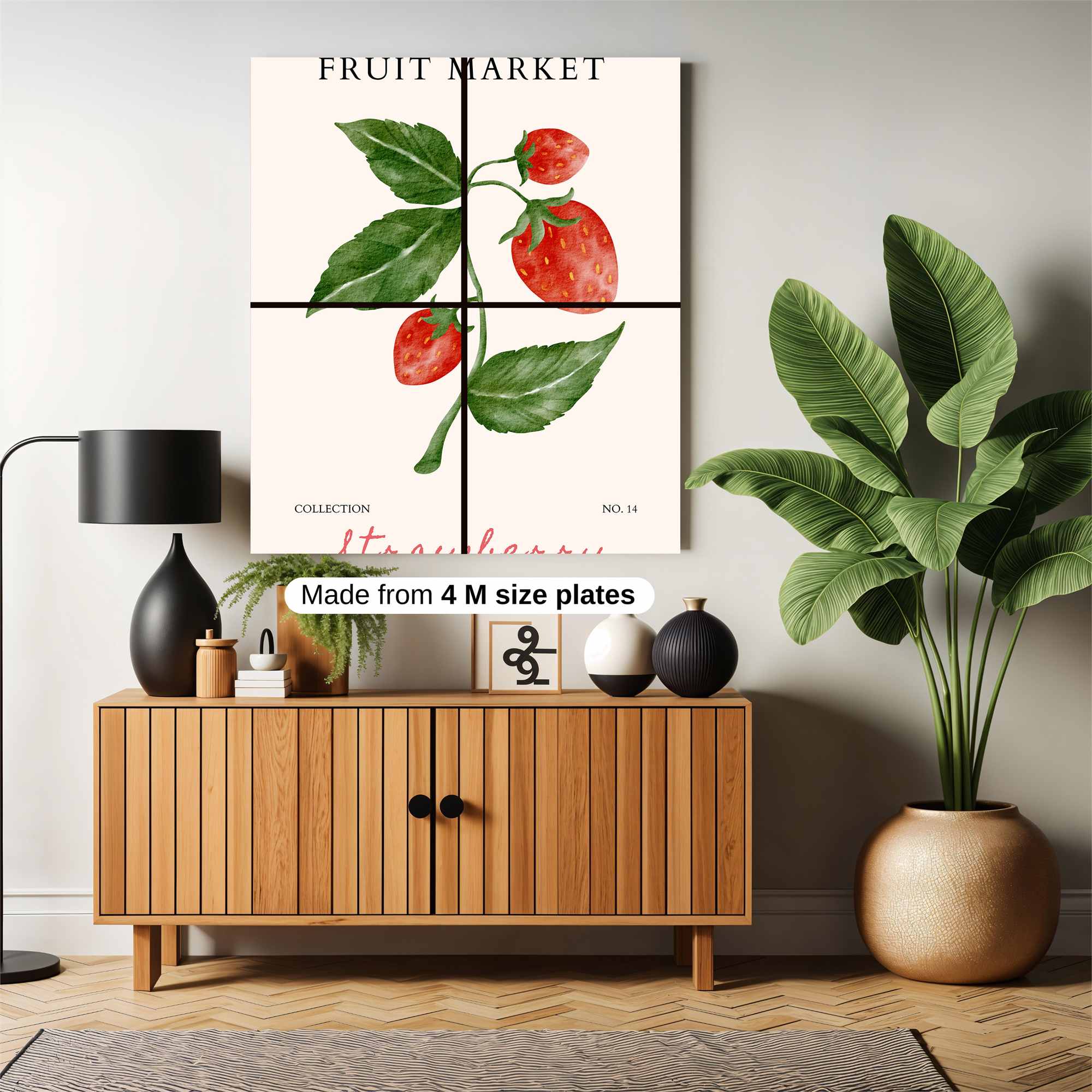 Strawberry Bliss Safe Wall Magnetic / M