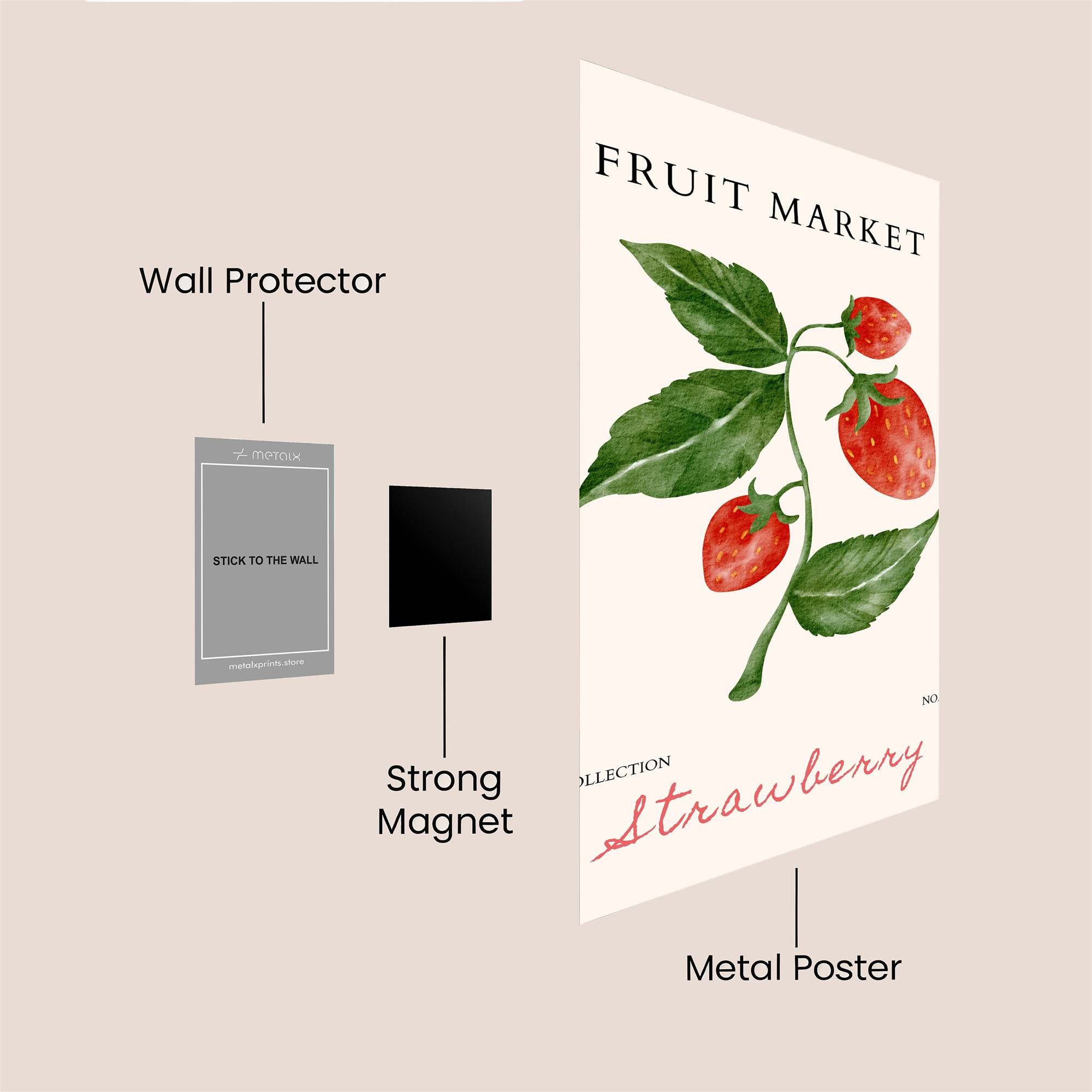 Strawberry Bliss Safe Wall Magnetic / M