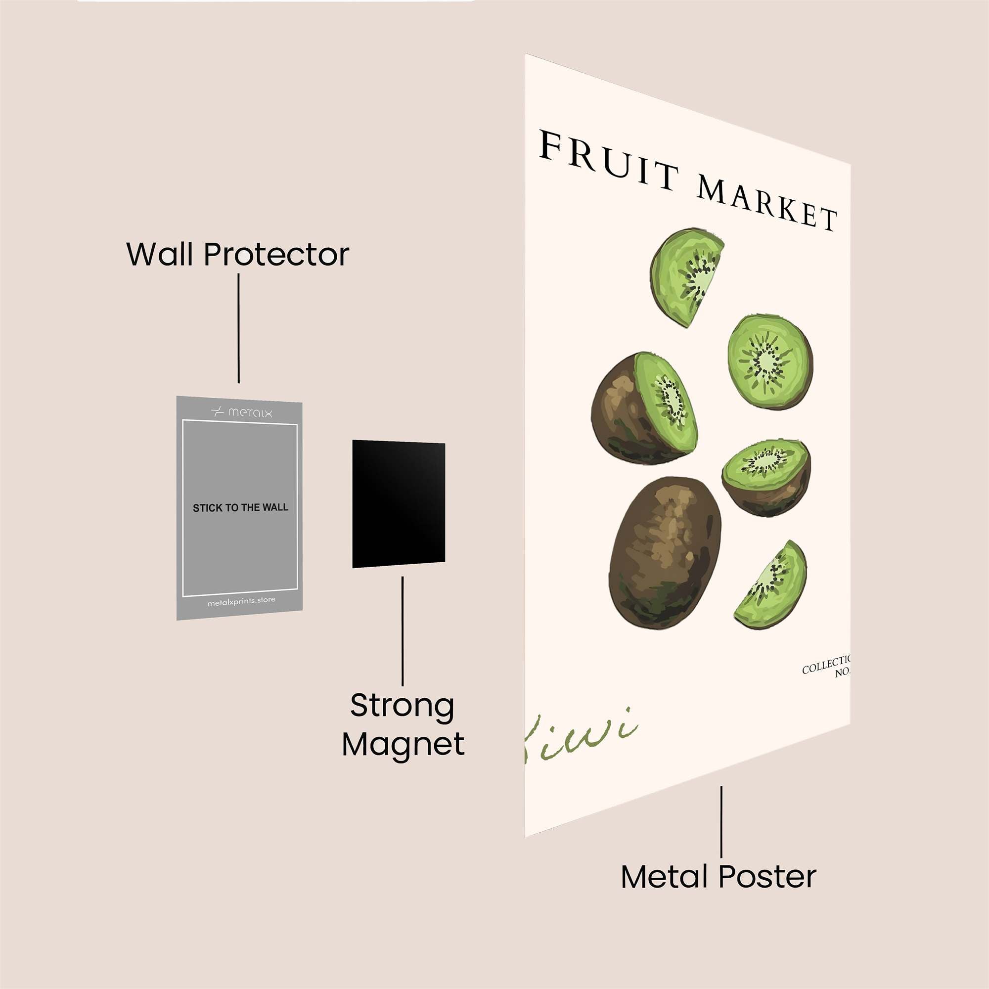 Kiwi Craze Safe Wall Magnetic / M