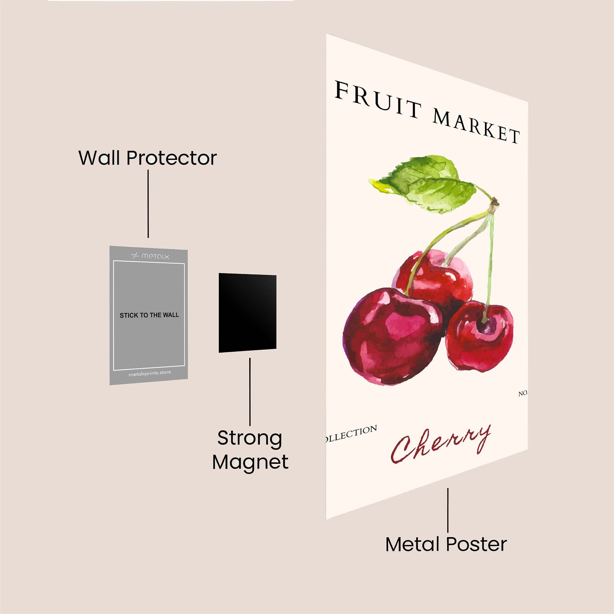 Cherry Bliss Safe Wall Magnetic / M