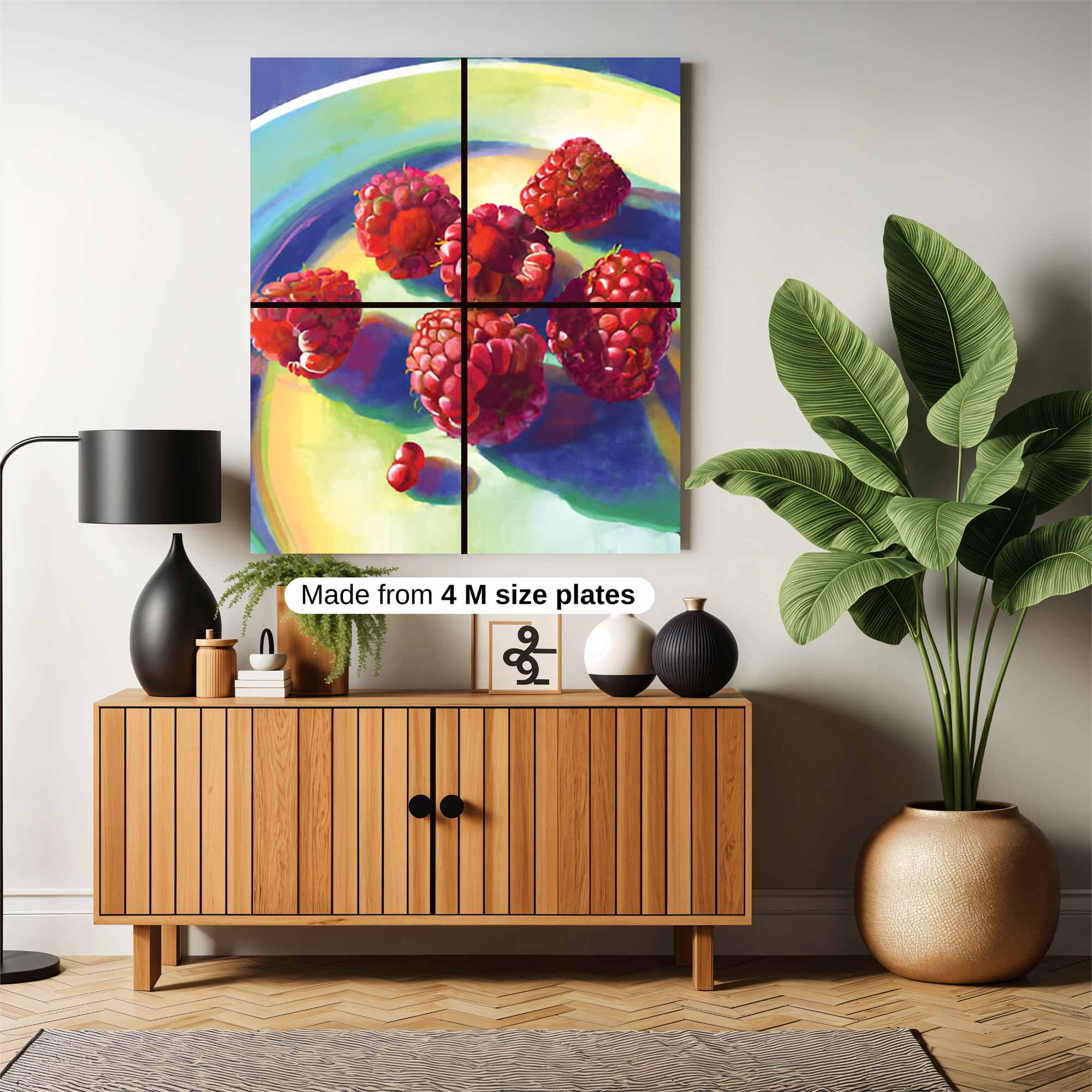 Raspberries Radiant Safe Wall Magnetic / M