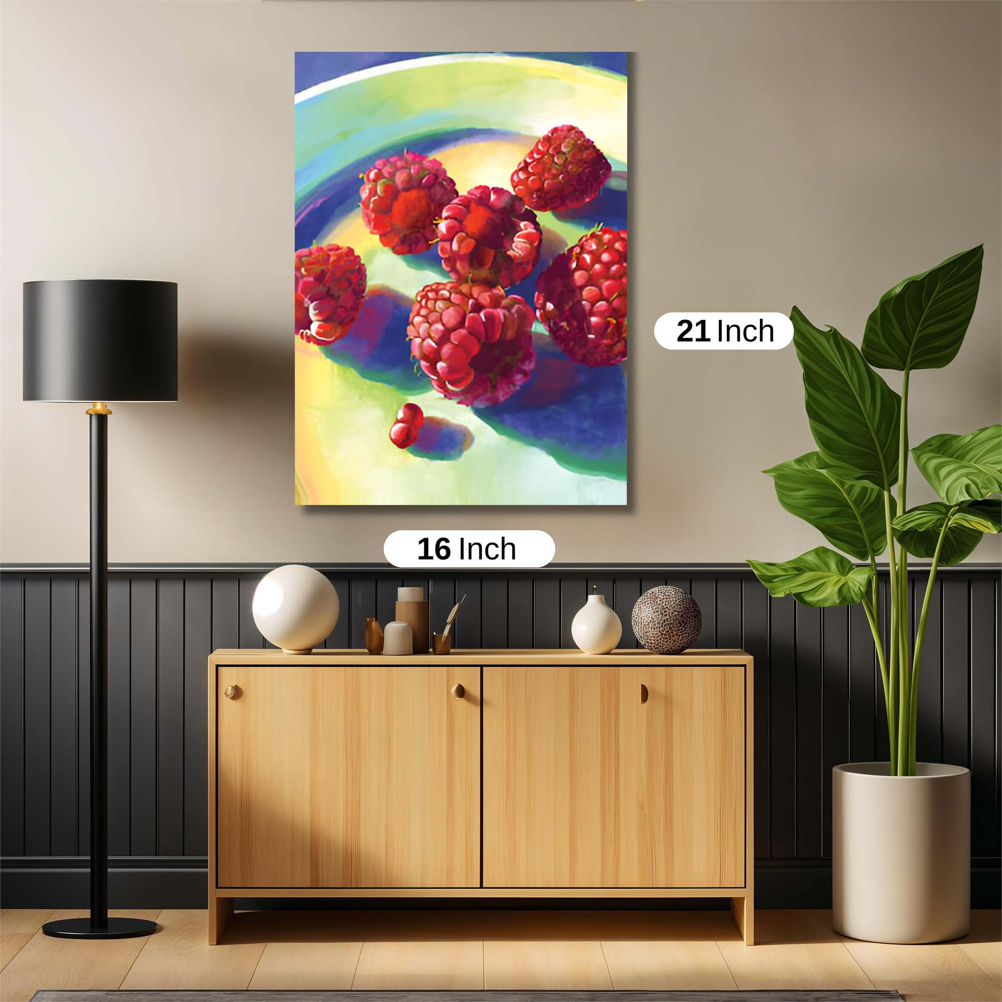 Raspberries Radiant Safe Wall Magnetic / M