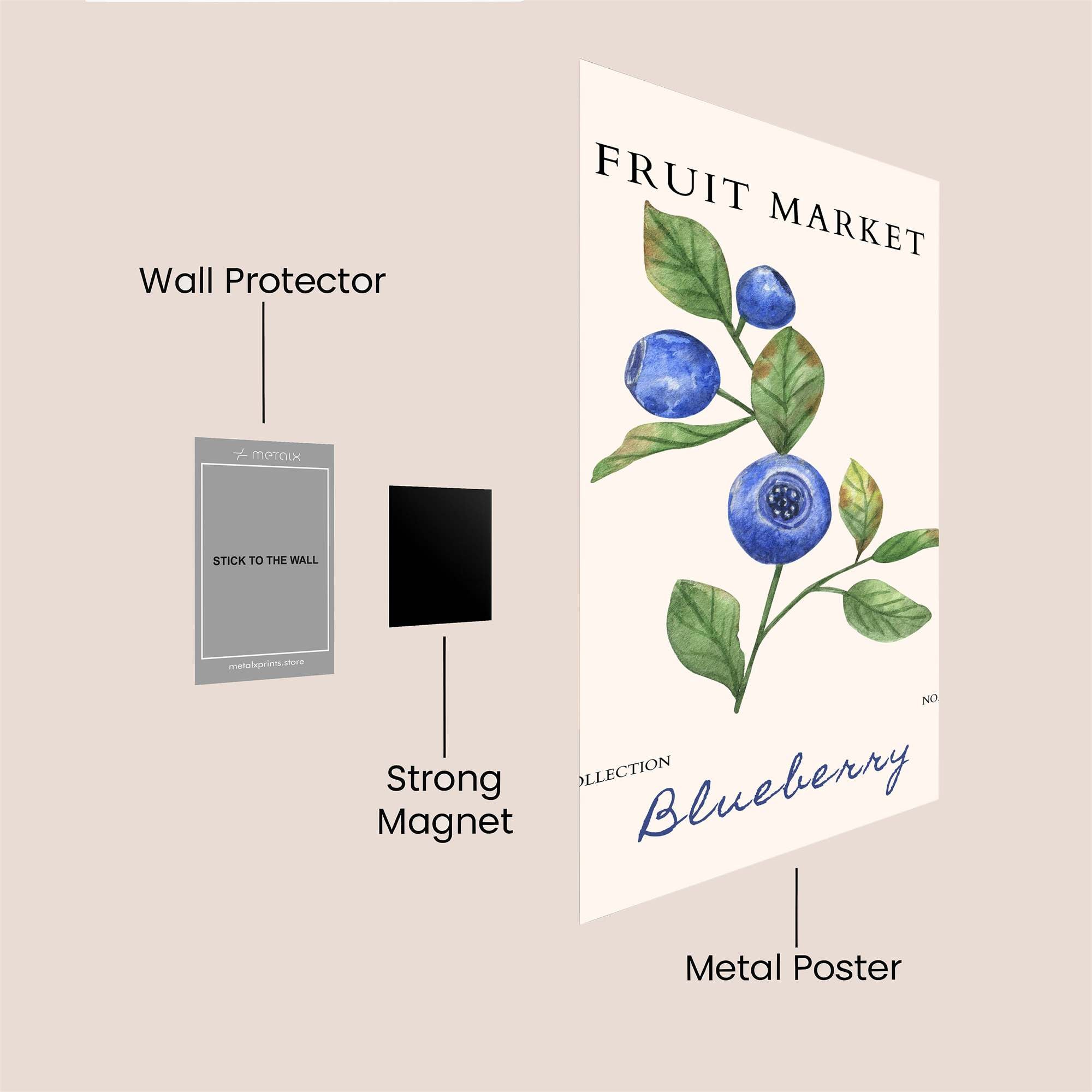 Blueberry Bliss Safe Wall Magnetic / M