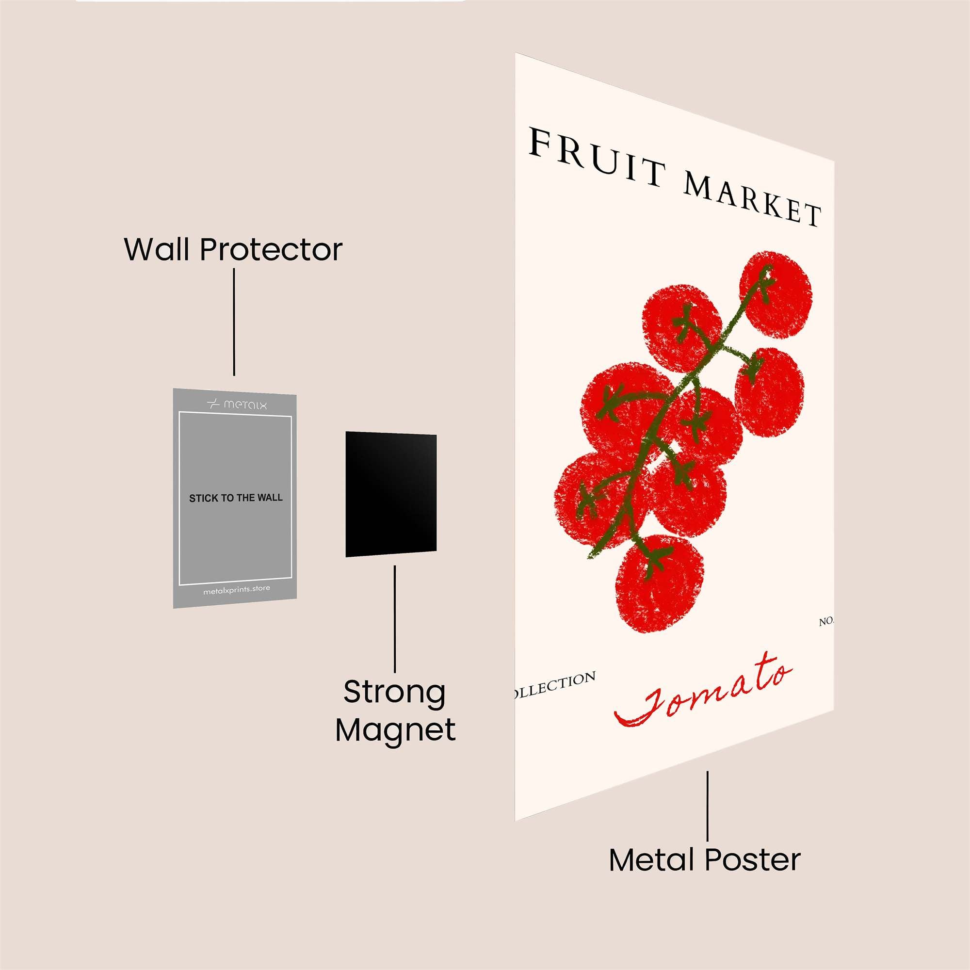 Tomato Tranquil Safe Wall Magnetic / M