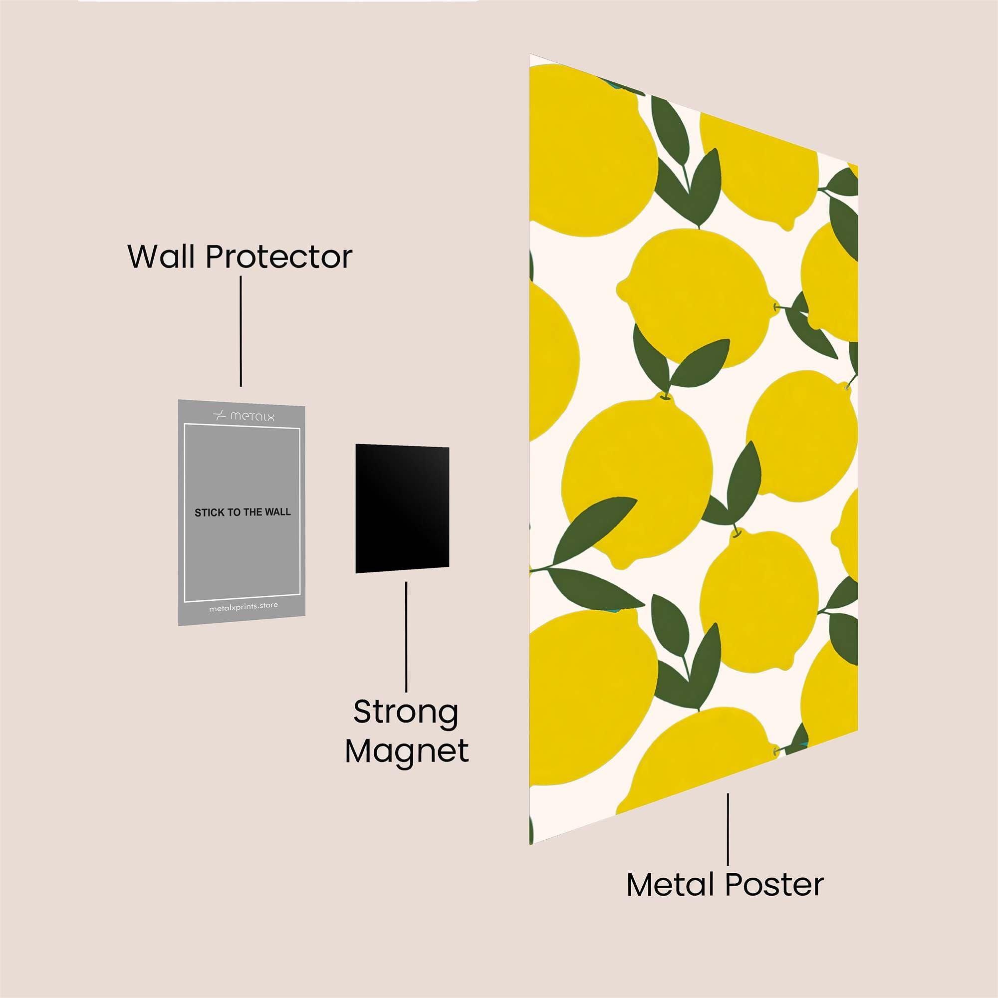 Lemon Zest Safe Wall Magnetic / M