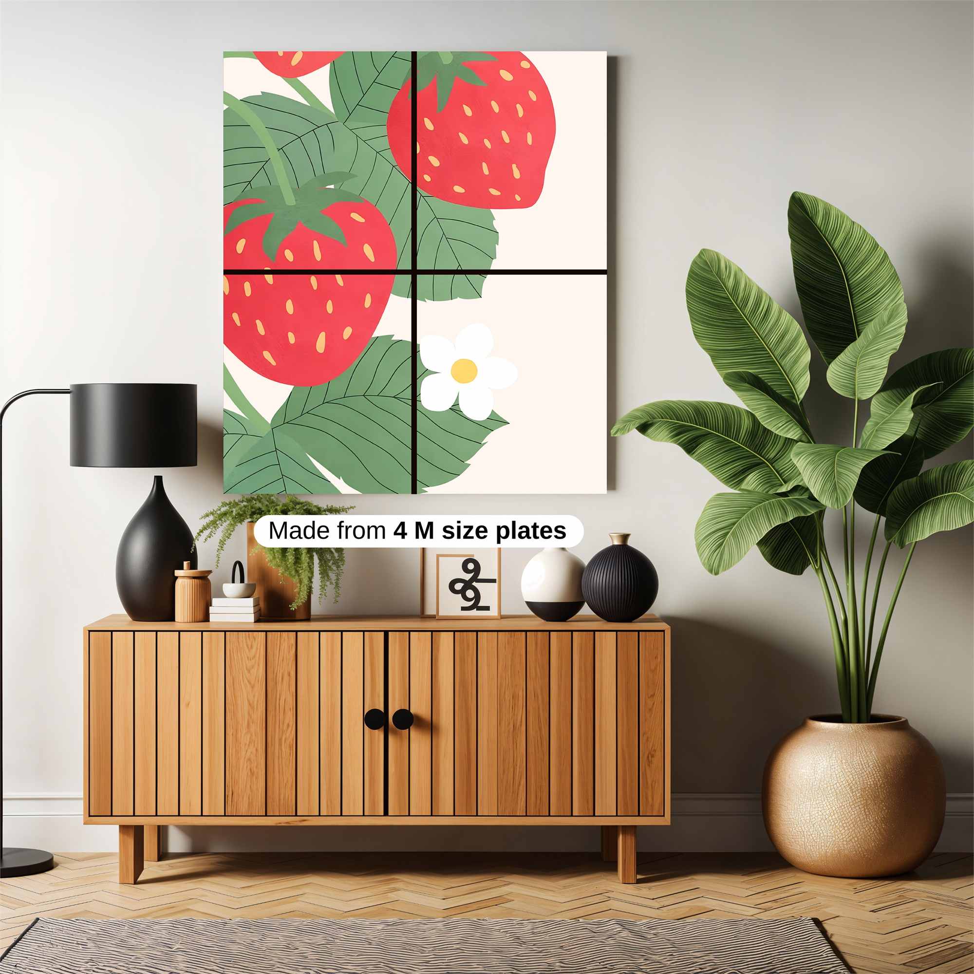 Strawberry Serenity Safe Wall Magnetic / M