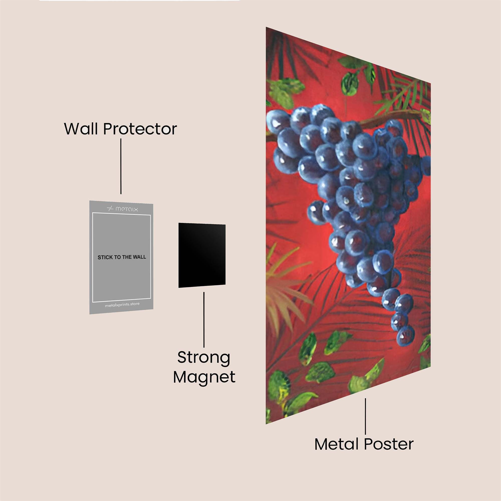 Grape Bliss Safe Wall Magnetic / M