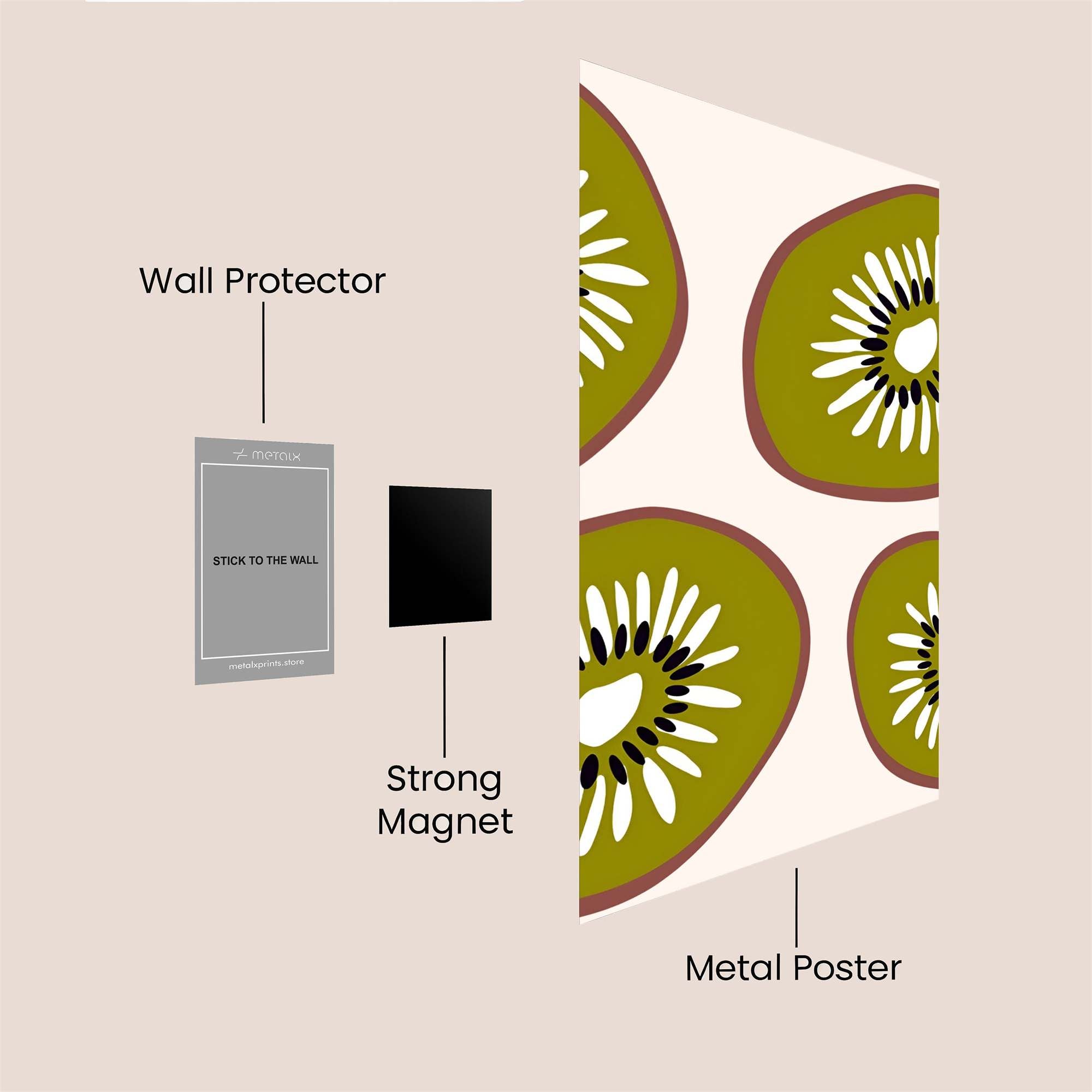 Kiwi Whimsy Safe Wall Magnetic / M