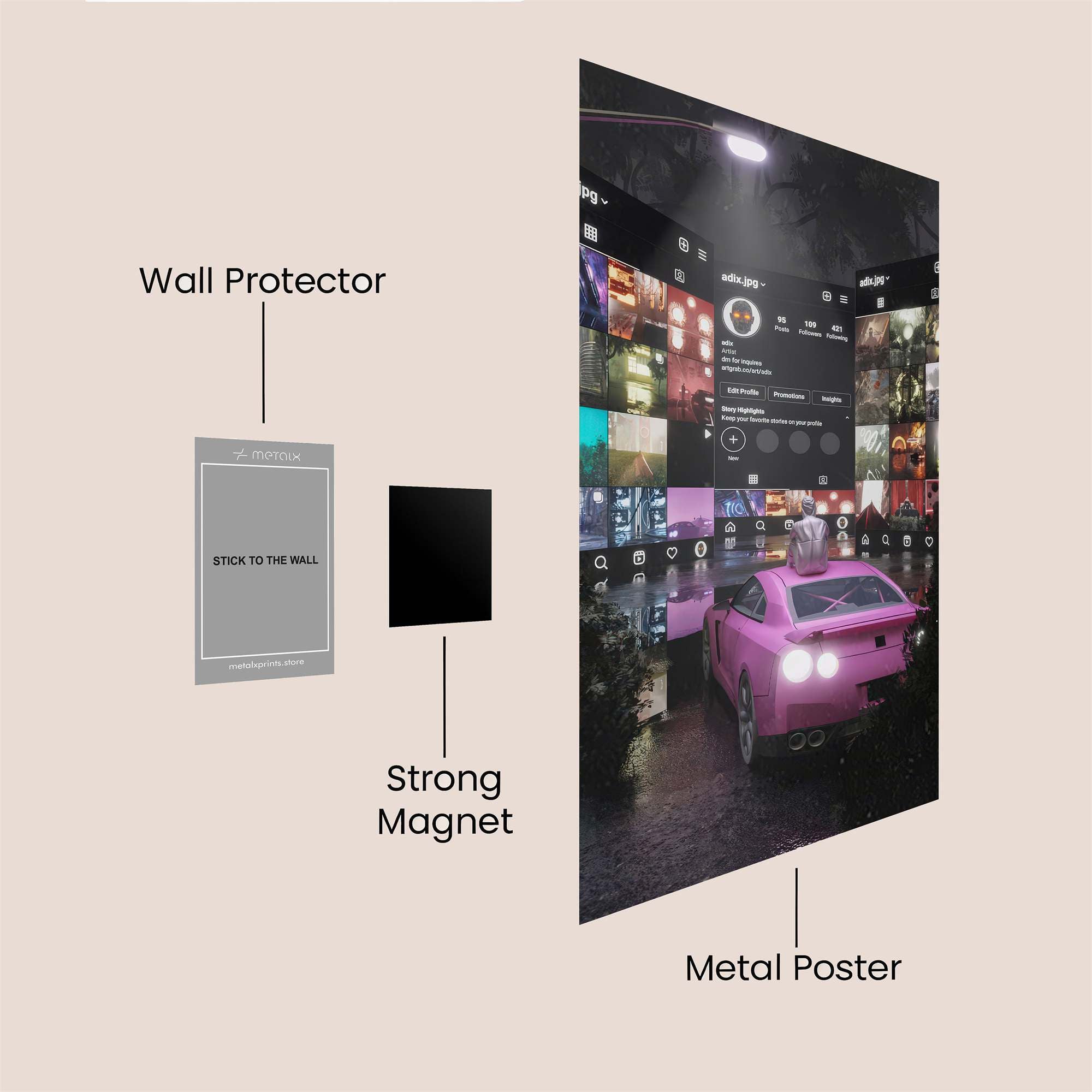 Digital Dream Safe Wall Magnetic / M